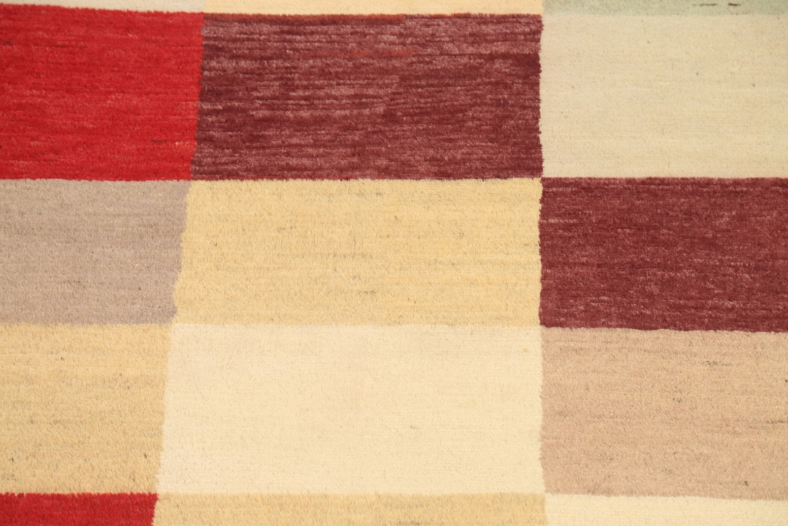 Modern Gabbeh Kashkoli Oriental Area Rug Hand-knotted Checkered Foyer Carpet 4×6