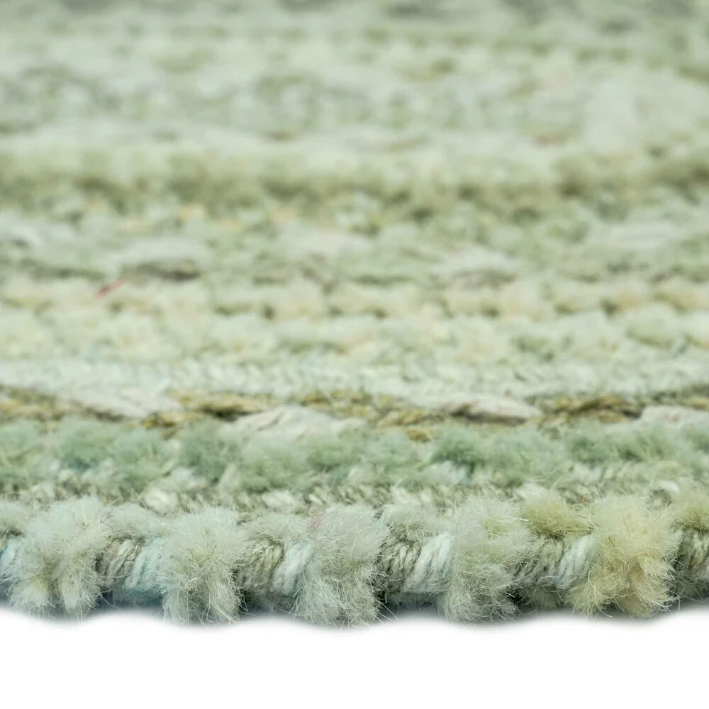 Capel Rugs Harborview Sage Green Wool Blend Country Home Oval Braided Area Rug