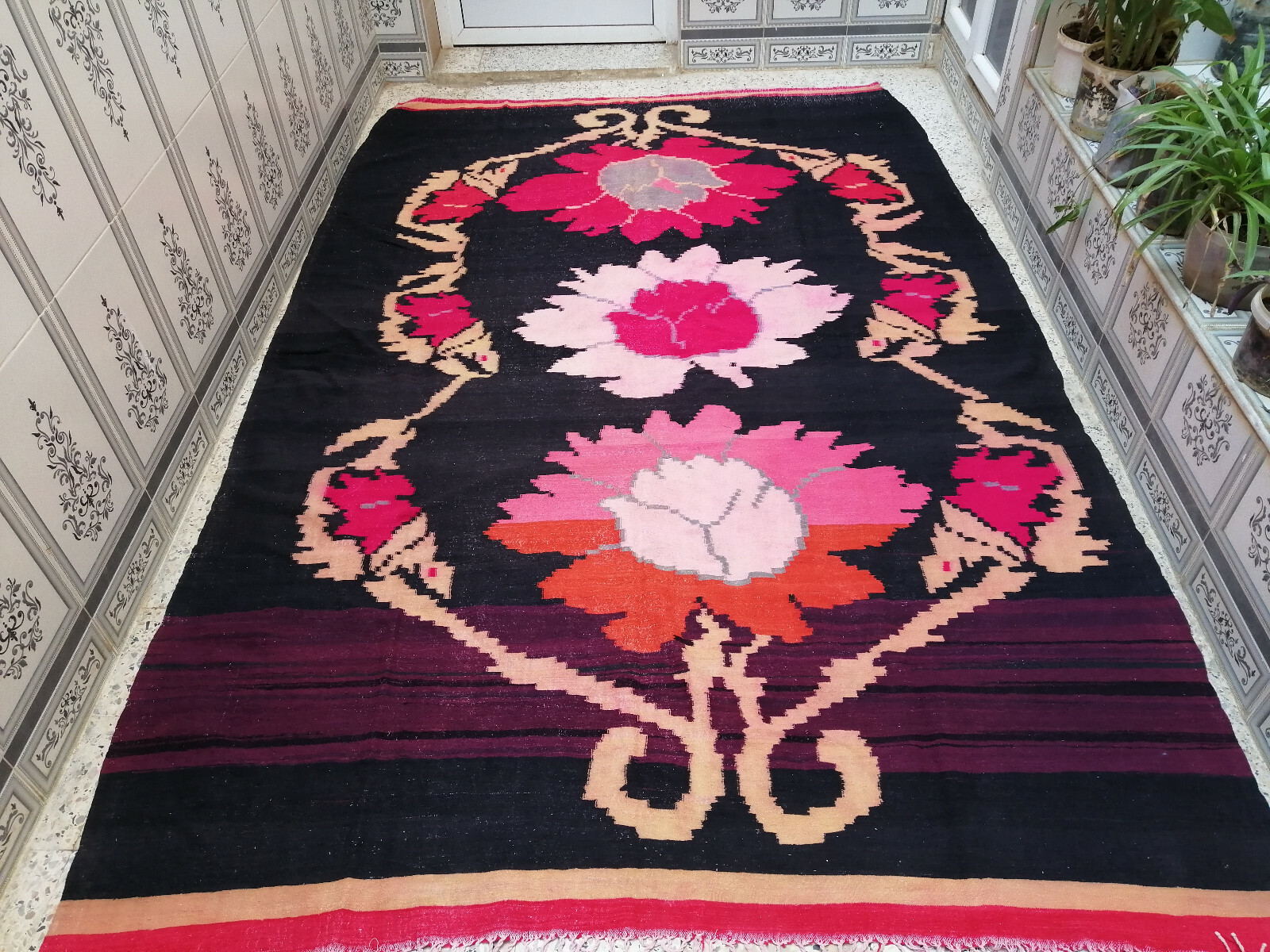 Handmade Moroccan Berber Rug Azilal Wool Beni Ourain Tribal Style