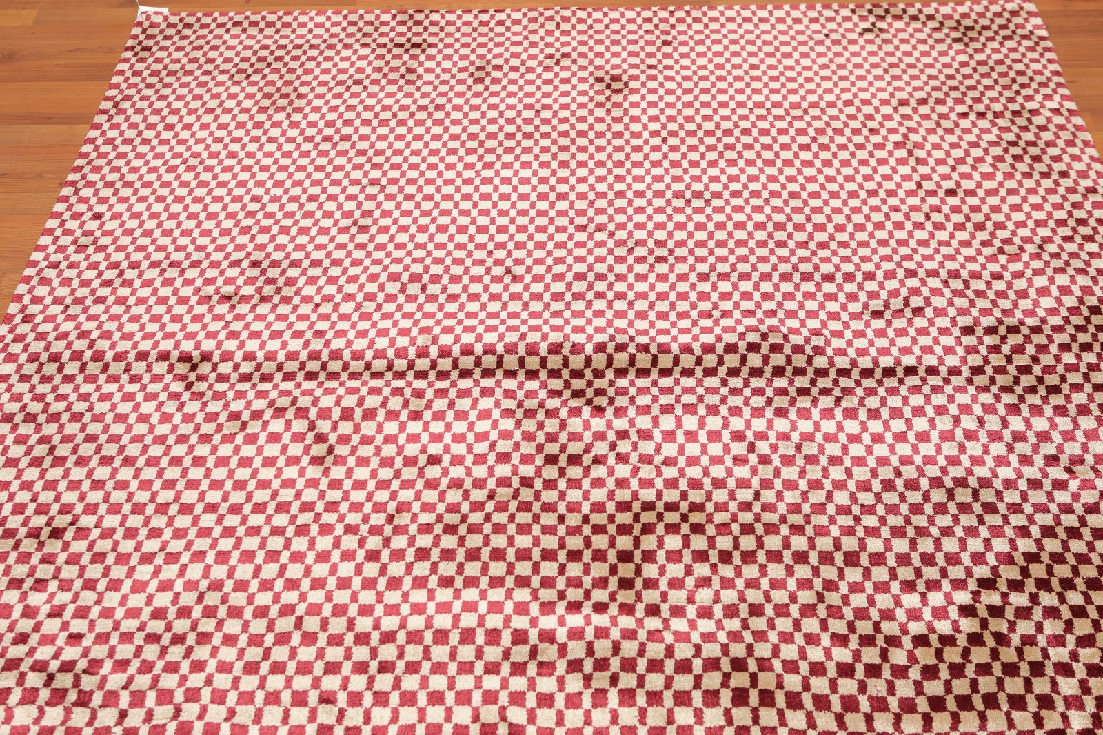 5’4″ x 7’8″ Handmade 100% Bamboo silk Cut Pile Area Rug Modern Beige