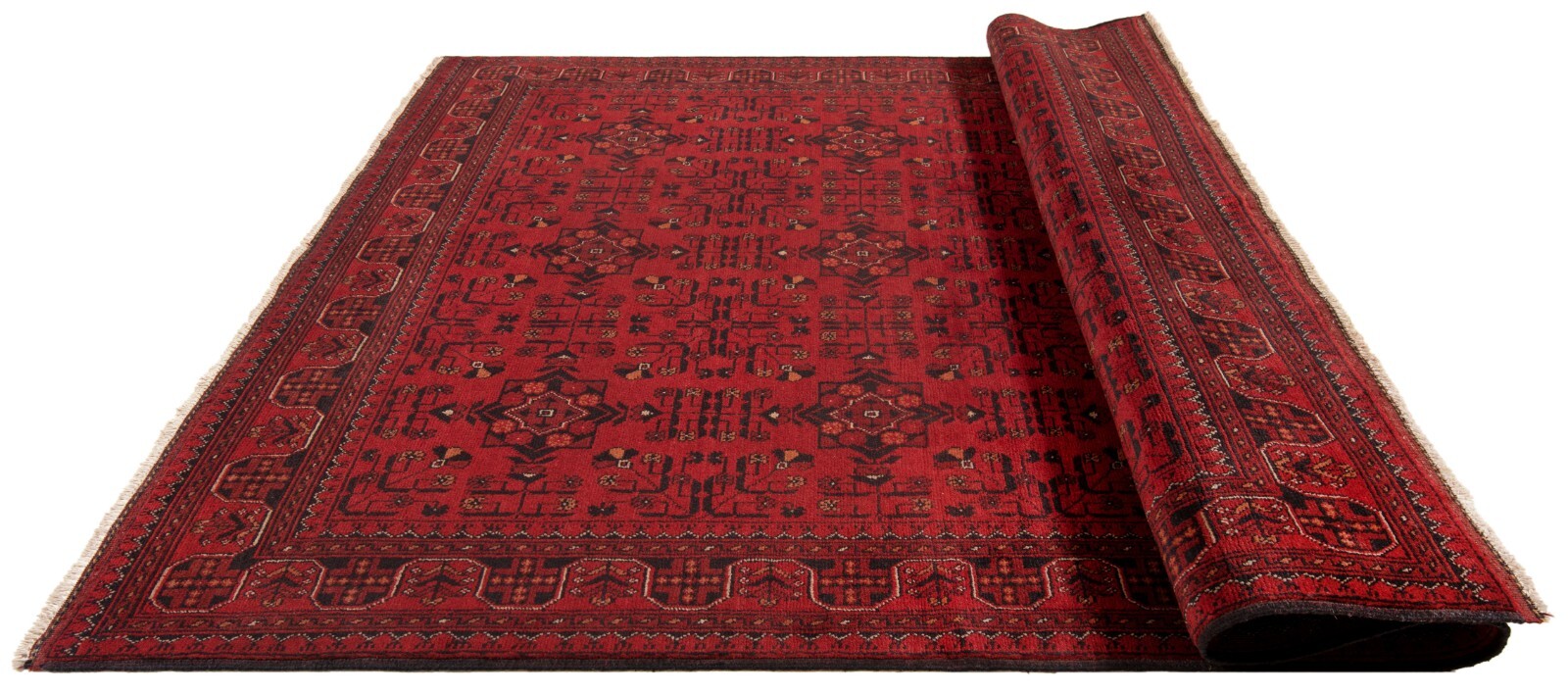 Afghan 93 5/16×63 3/8 in Handwoven Oriental Top Condition Oriental Carpet Rug