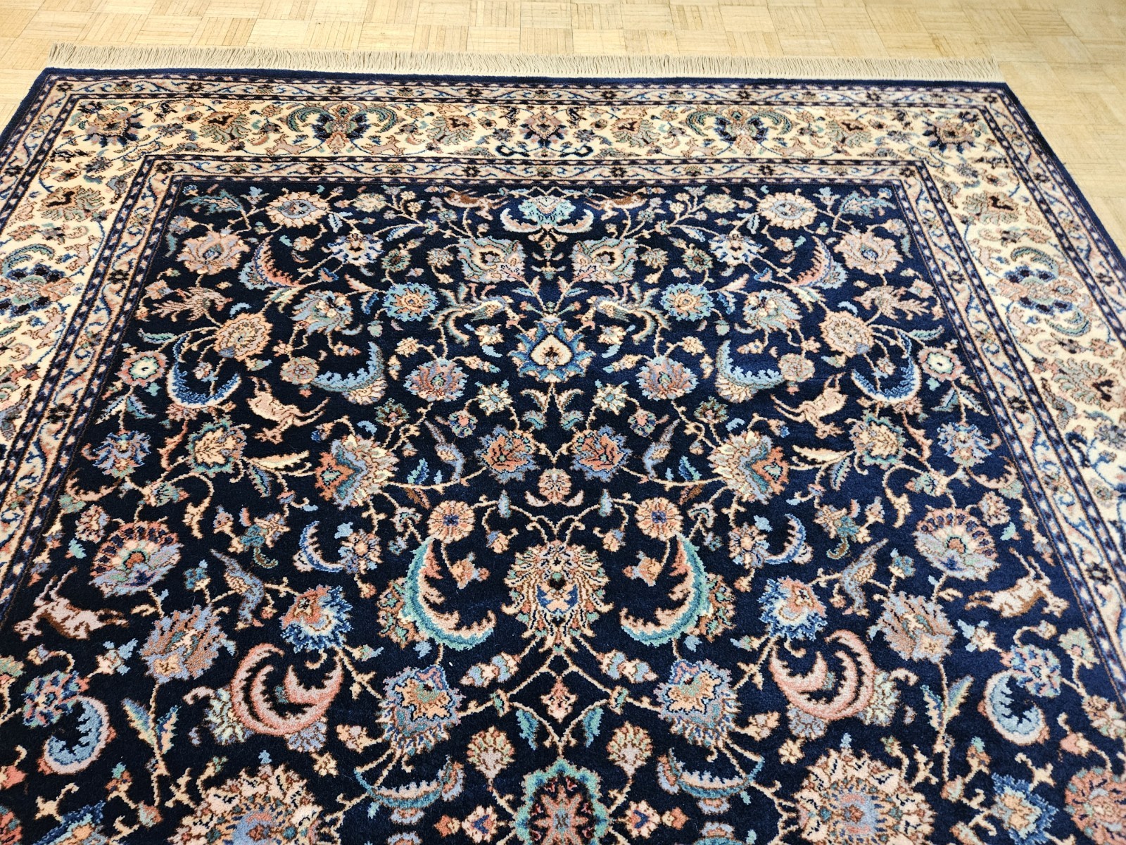 9×12 KARASTAN INDIGO TAB RIZ 700 – 747 100% WOOL RUG VERY GOOD CONDITION