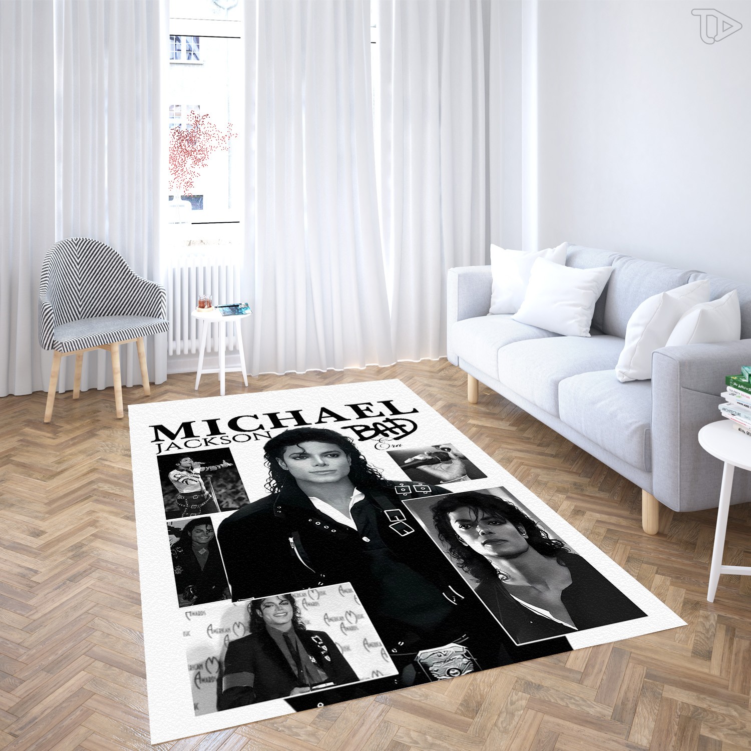 Legendary Michael Jackson Bad Era Rug – Iconic King of Pop Tribute Floor Art