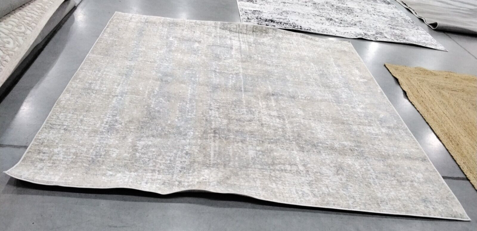 BEIGE /SLATE 8′ X 8′ Square Back Stain Rug, Reduced price 1172756944 ADR207B-8SQ