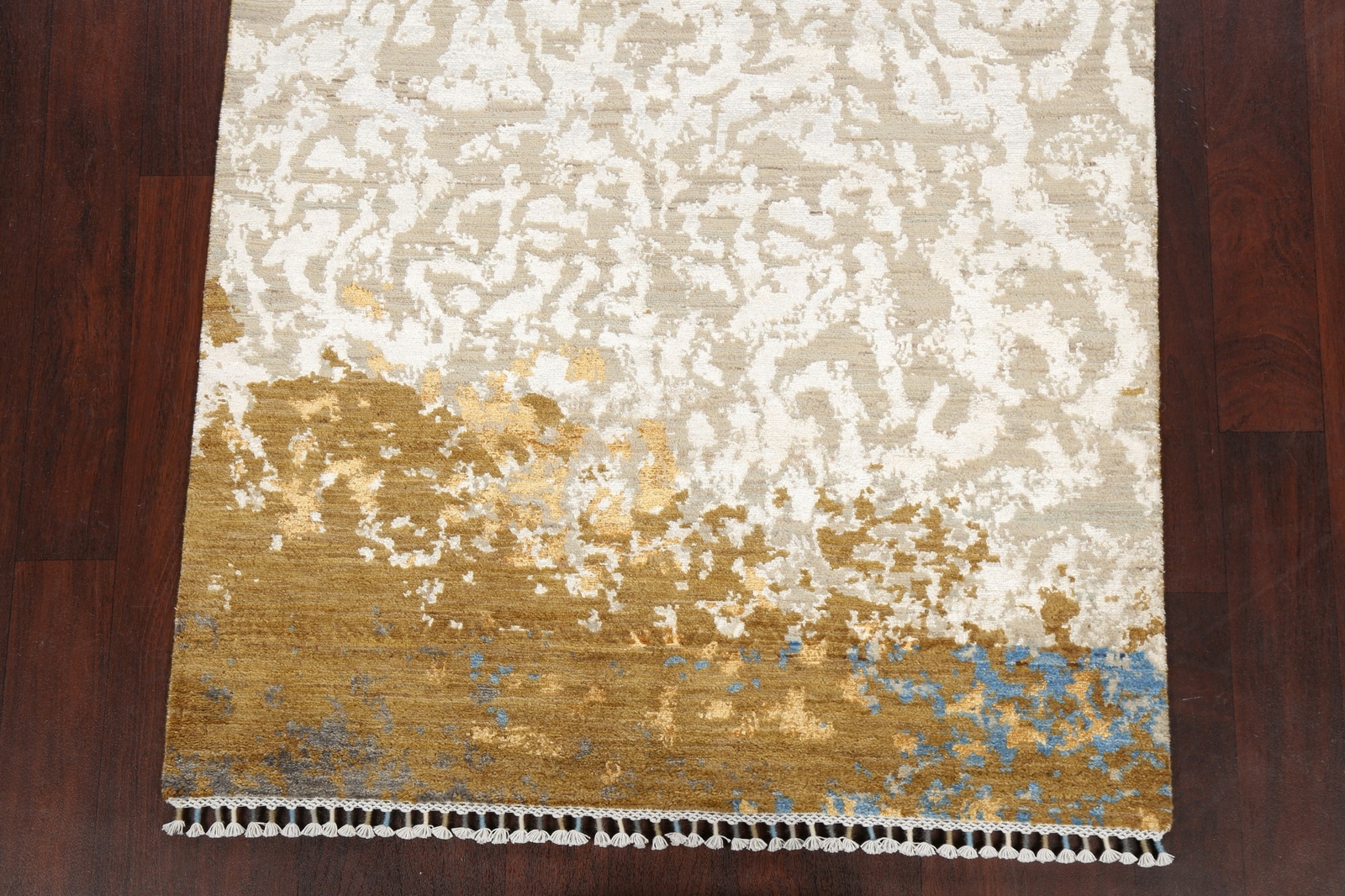Contemporary Wool/ Silk Artistic Abstract Oriental Area Rug Hand-knotted 4’x6′