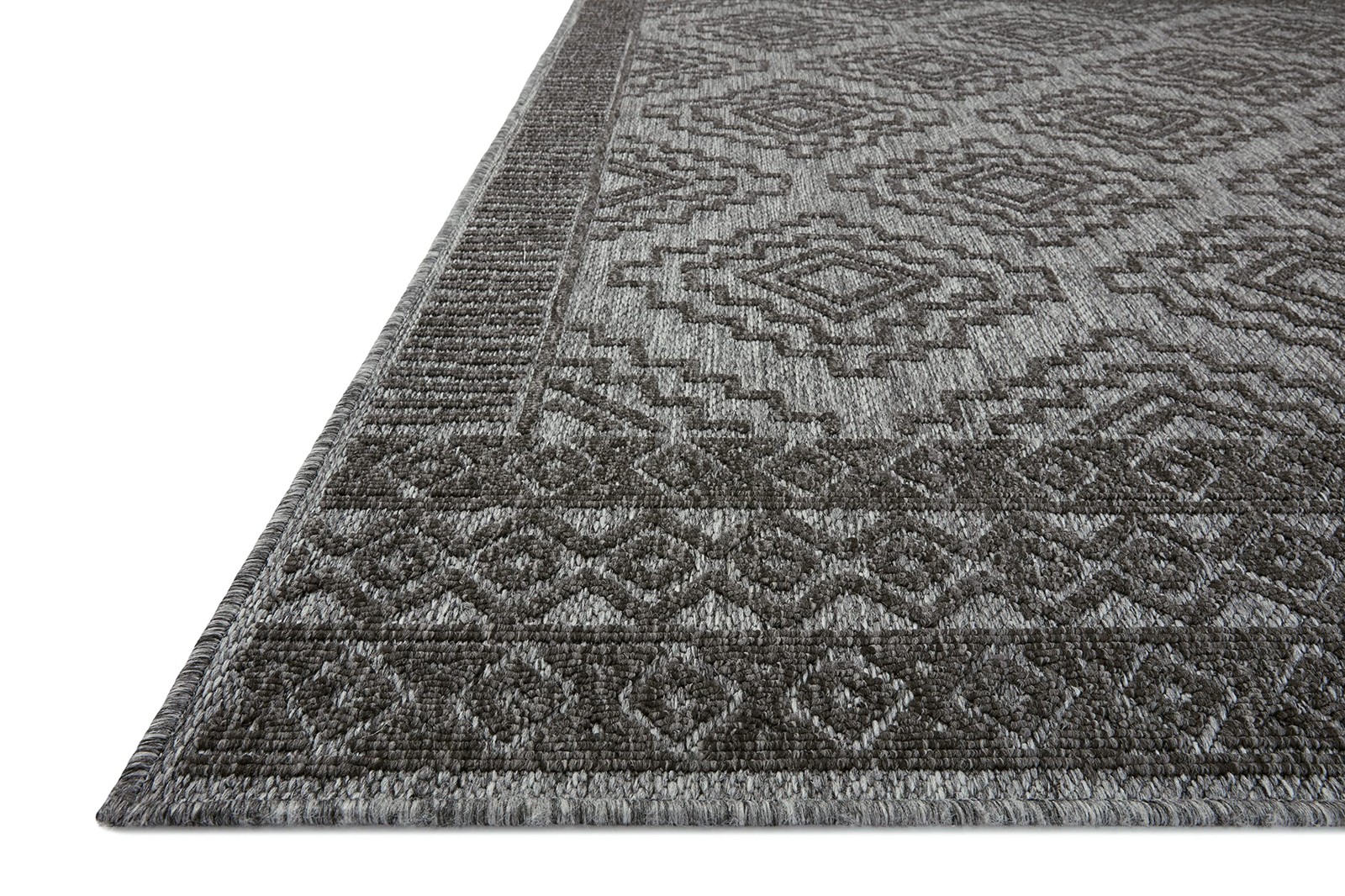 Loloi Ii Rainier Collection Rai-06 Grey/Charcoal Indoor/Outdoor 2-2 X 3-9