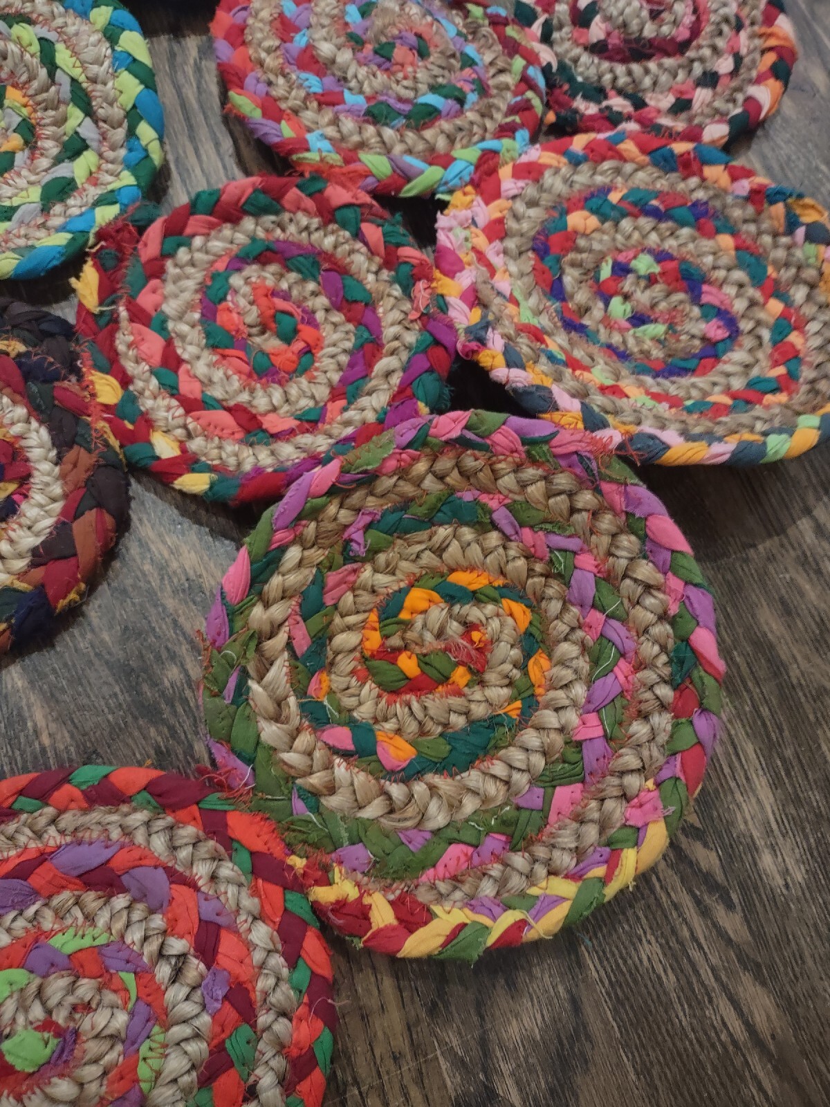 Reversible sided Jute & cotton Natural Round Area 3’7″X3’5″ Rug FREE SHIPPING