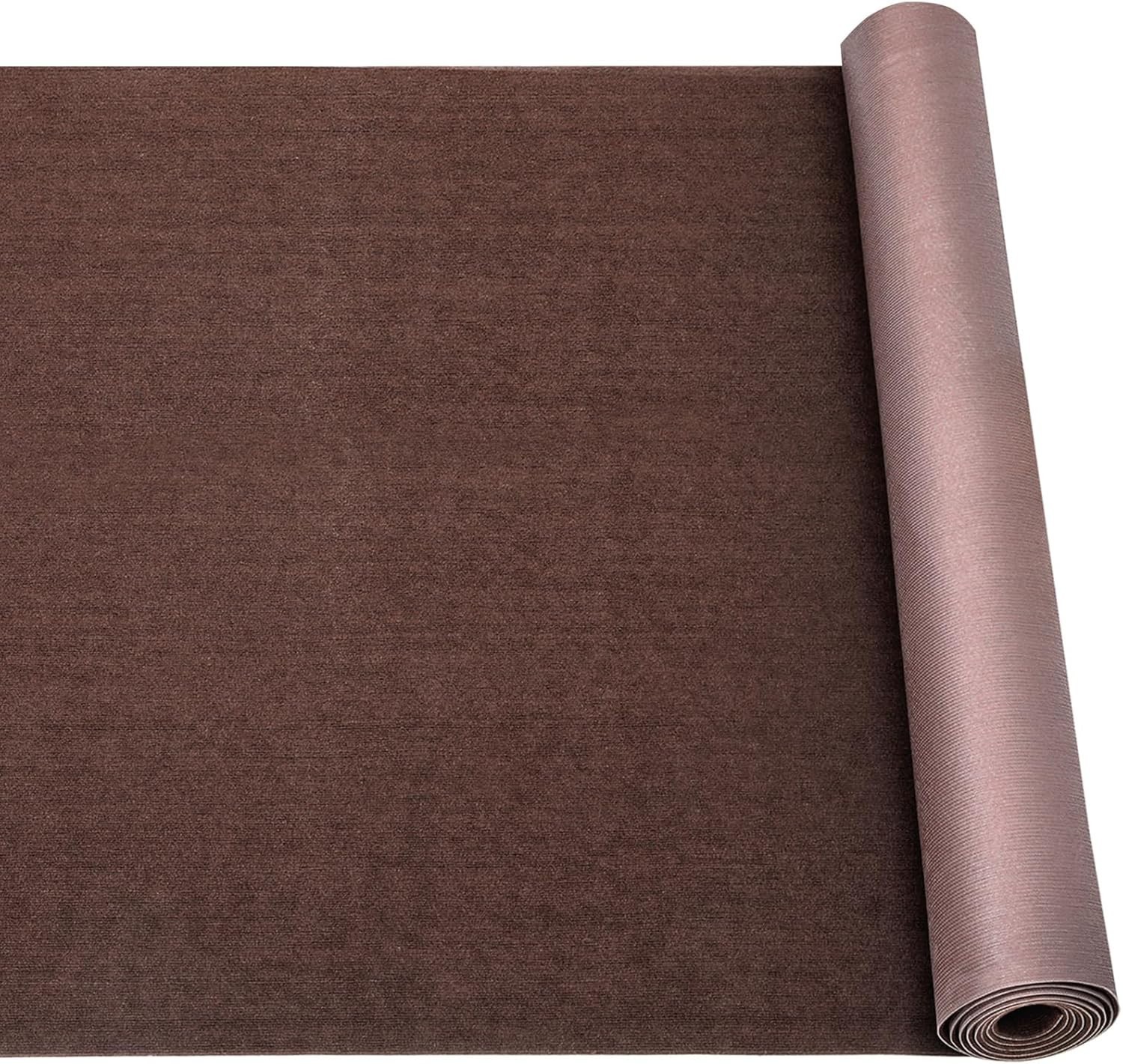 Marine Carpet,5 FT x 15 FT Brown Indoor Outdoor Carpet 0.2″ Thick Boat Carpet wi