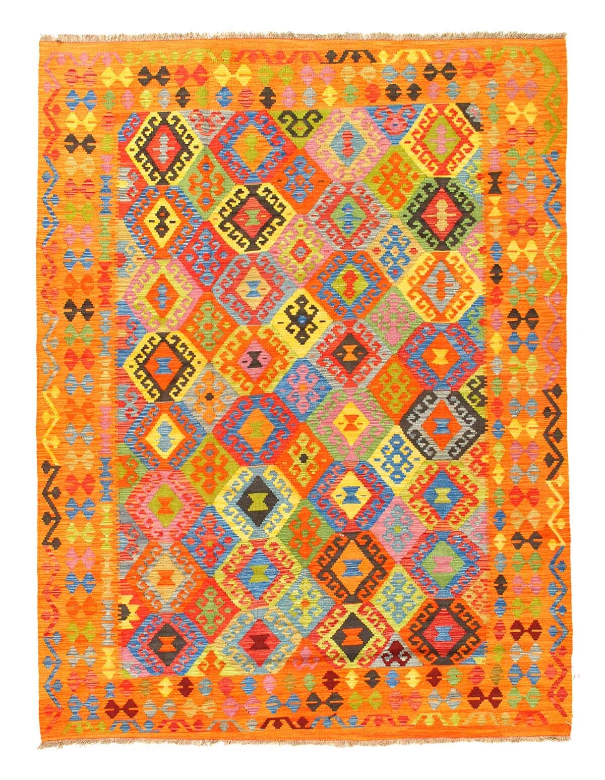 Pasargad Caucasian Tribal Style Flat Weave kilim 5’8” X 5’11”