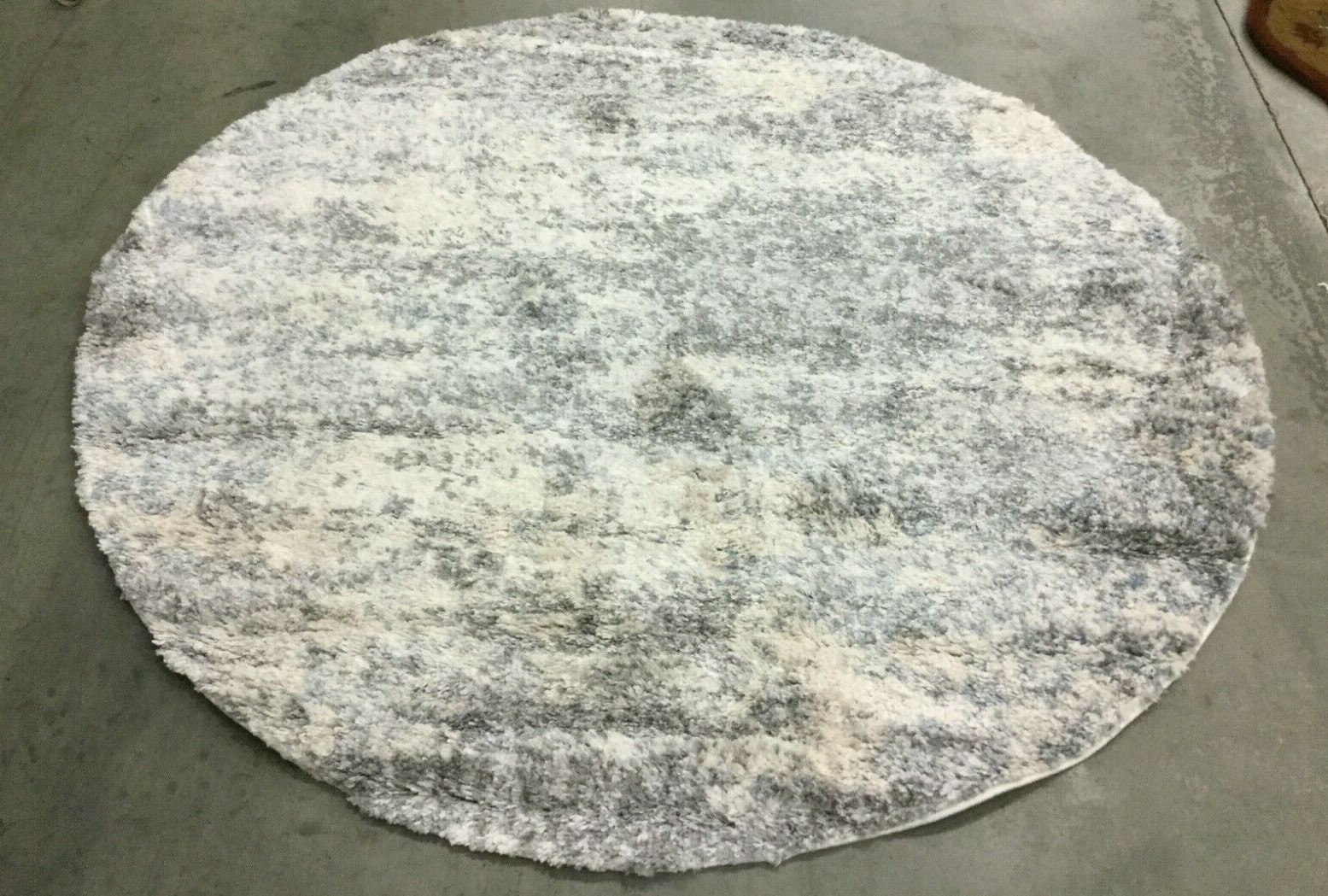 CREAM 5′-3″ X 5′-3″ Round Back Stain Rug, Reduced Price 1172634746 BER219G-5R