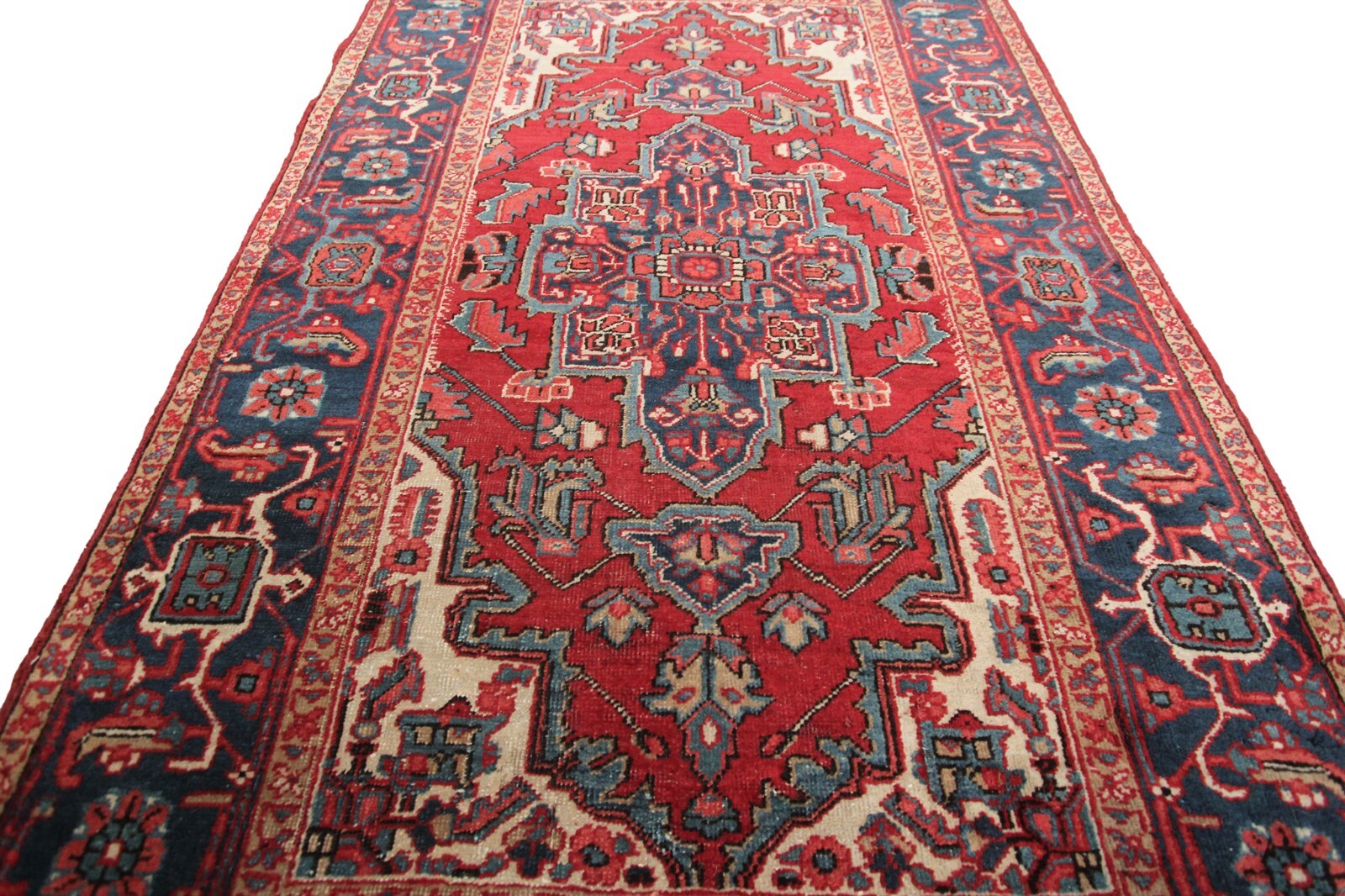 4×5 Antique Handmade Traditional High Quality Area Rug 107cm x 160cm c.1920