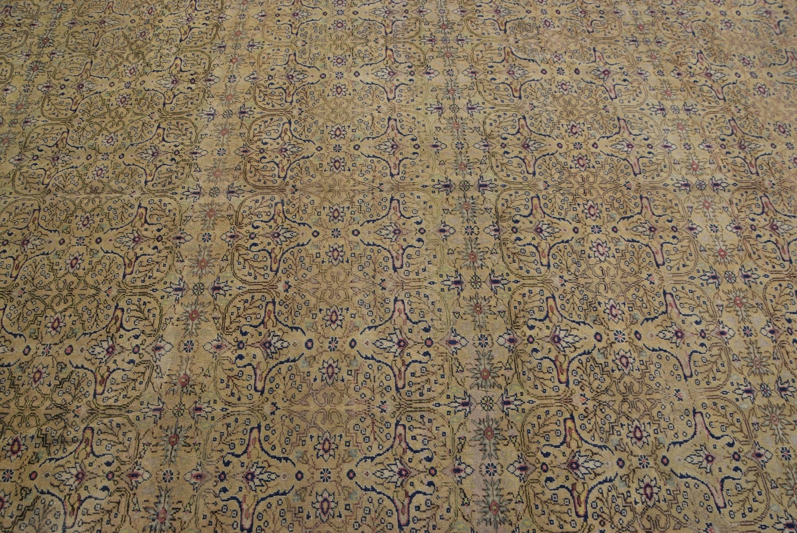 Vintage Rug, 7,9×11 ft Oversize Turkish Rug, Blue Red Check Rug