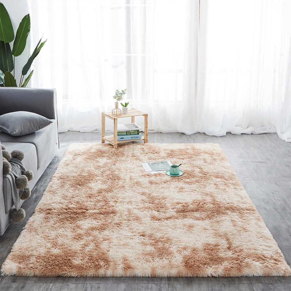 Large Shaggy Area Rugs Fluffy Tie-Dye Soft Floor Carpet Rug Bedroom Living Room