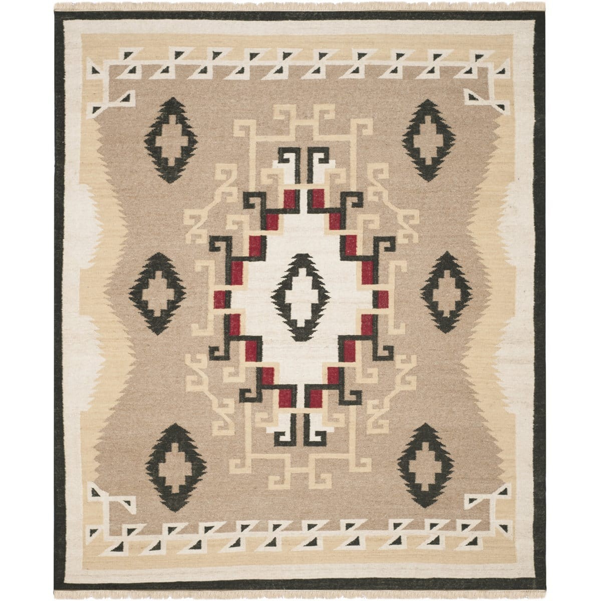 Southwest Navajo Kilim Wool Rug Handwoven Native American Aztec Large Area Rug