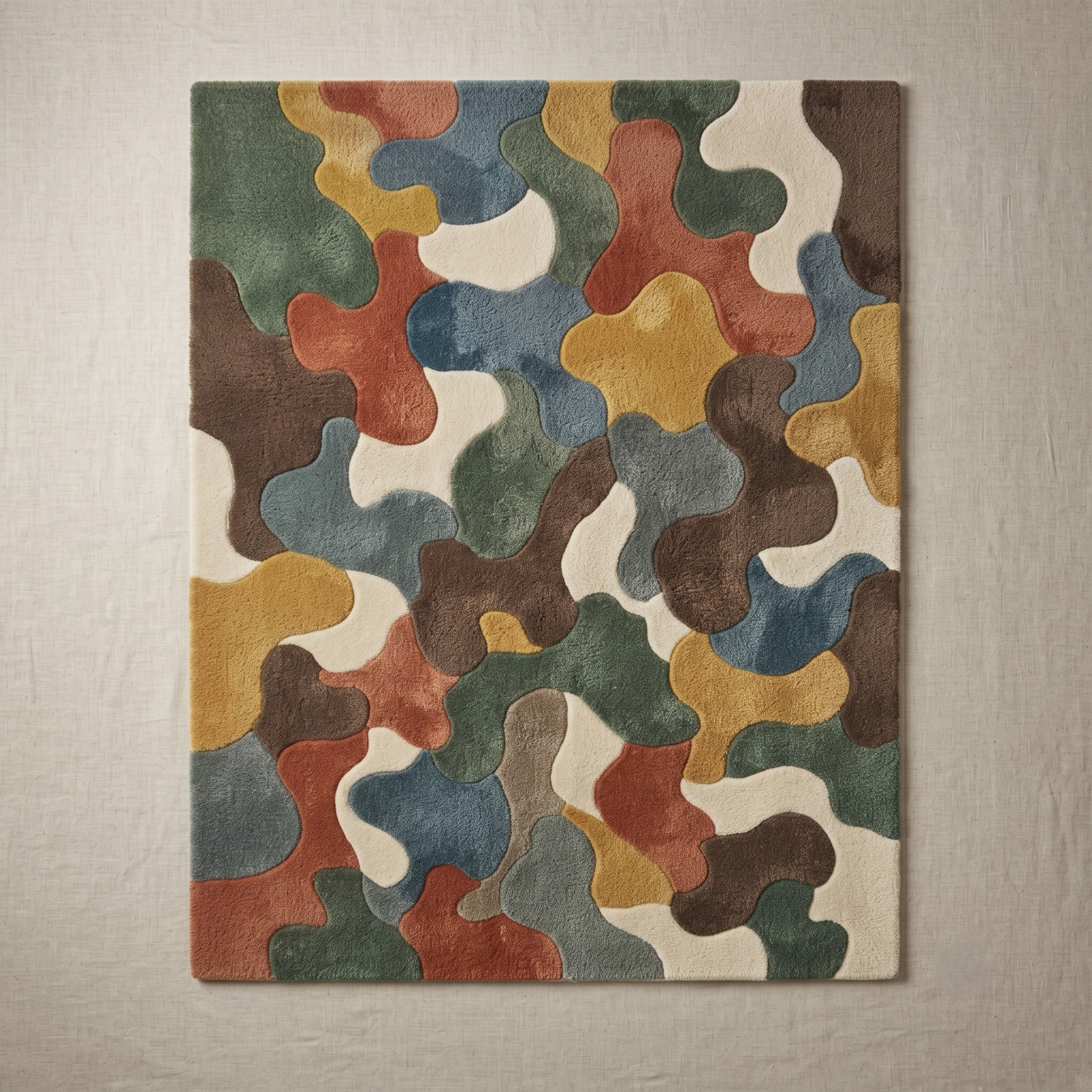 Hand-Tufted Wool Area Rug in Soft NZ Grand Multicolor Area Rug For Living Room