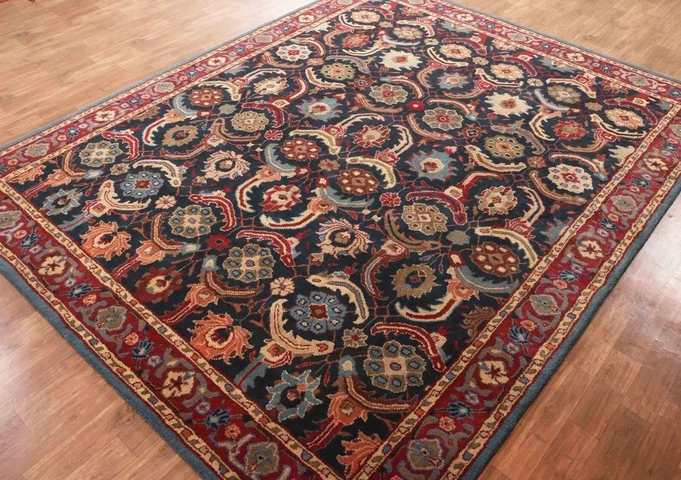 New Eva Bijar Style Blue Handmade Traditional Oriental Area Wool Rugs & Carpet