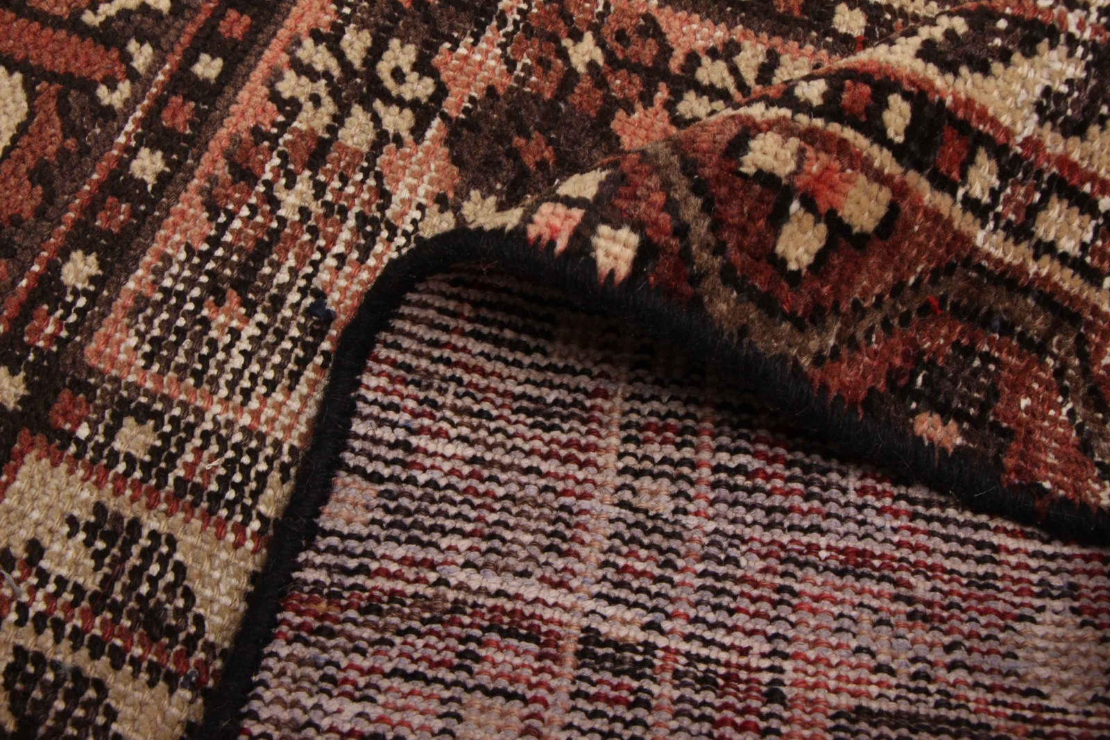Vintage 4’6″ x 5’4″ Traditional Hand Knotted Vegetable Dye Wool Area Rug