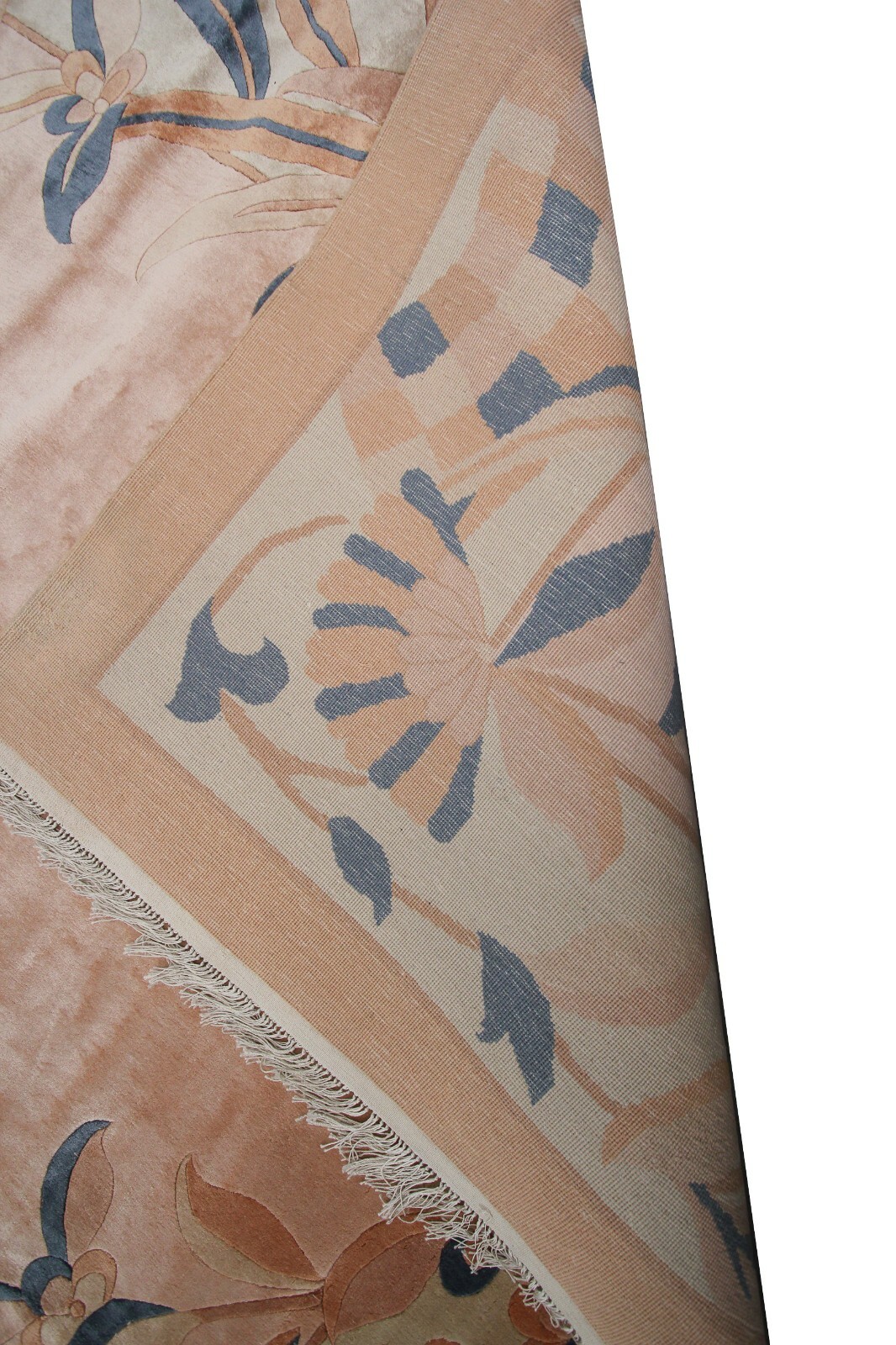 Rare Vintage Art Deco Rug Silk Chinese Rug Art Nouveau Handmade Rug Pink 8×11