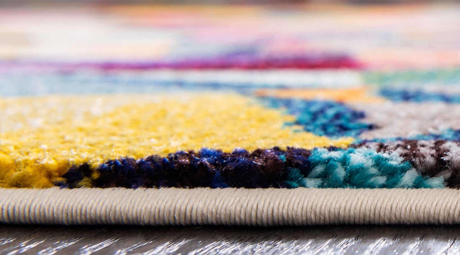 Unique Loom Estrella Collection Geometric Triangles Bright Colors Abstract