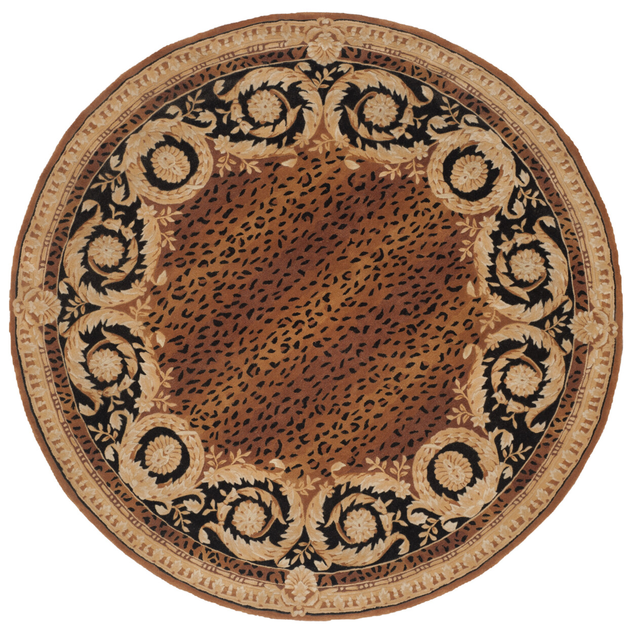 SAFAVIEH Naples NA712A Handmade Black / Gold Rug