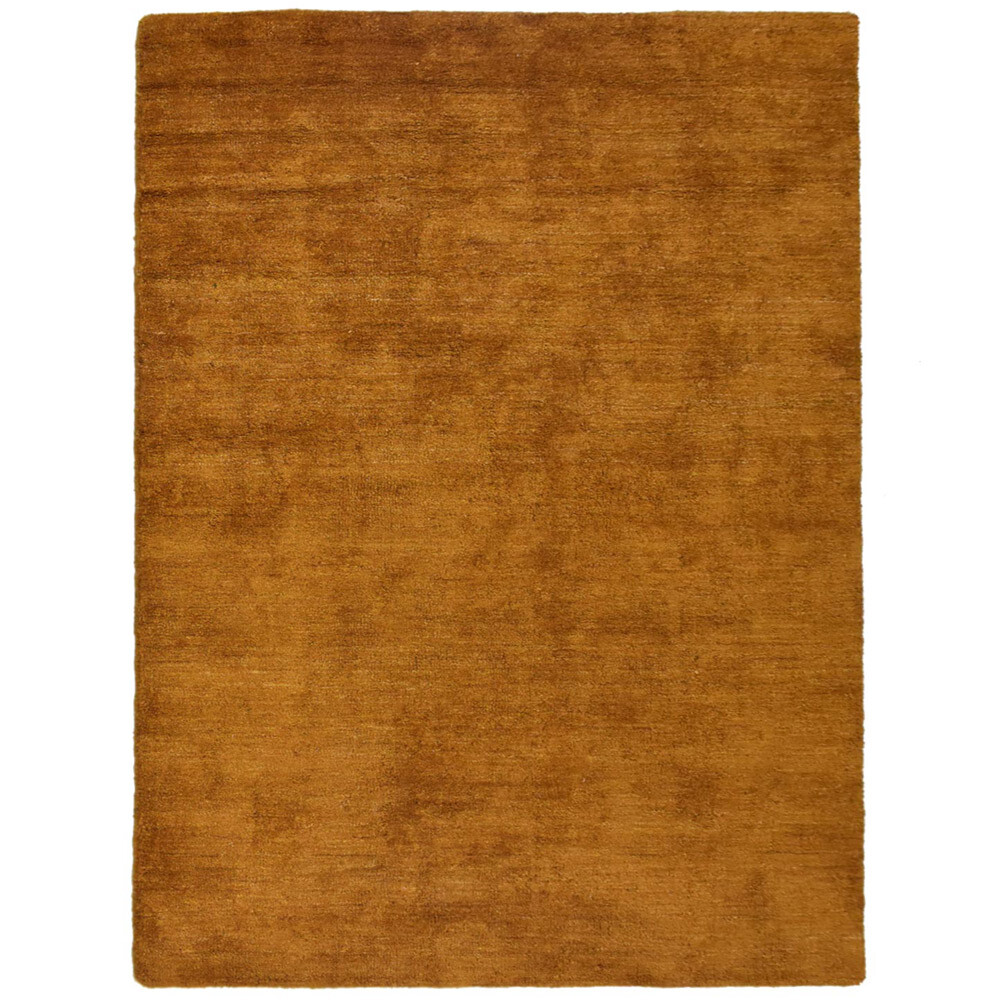 Eco-Friendly Hand Knotted Loom Silk Mix Area Rug Solid Gold BBH Homes BBLSM111