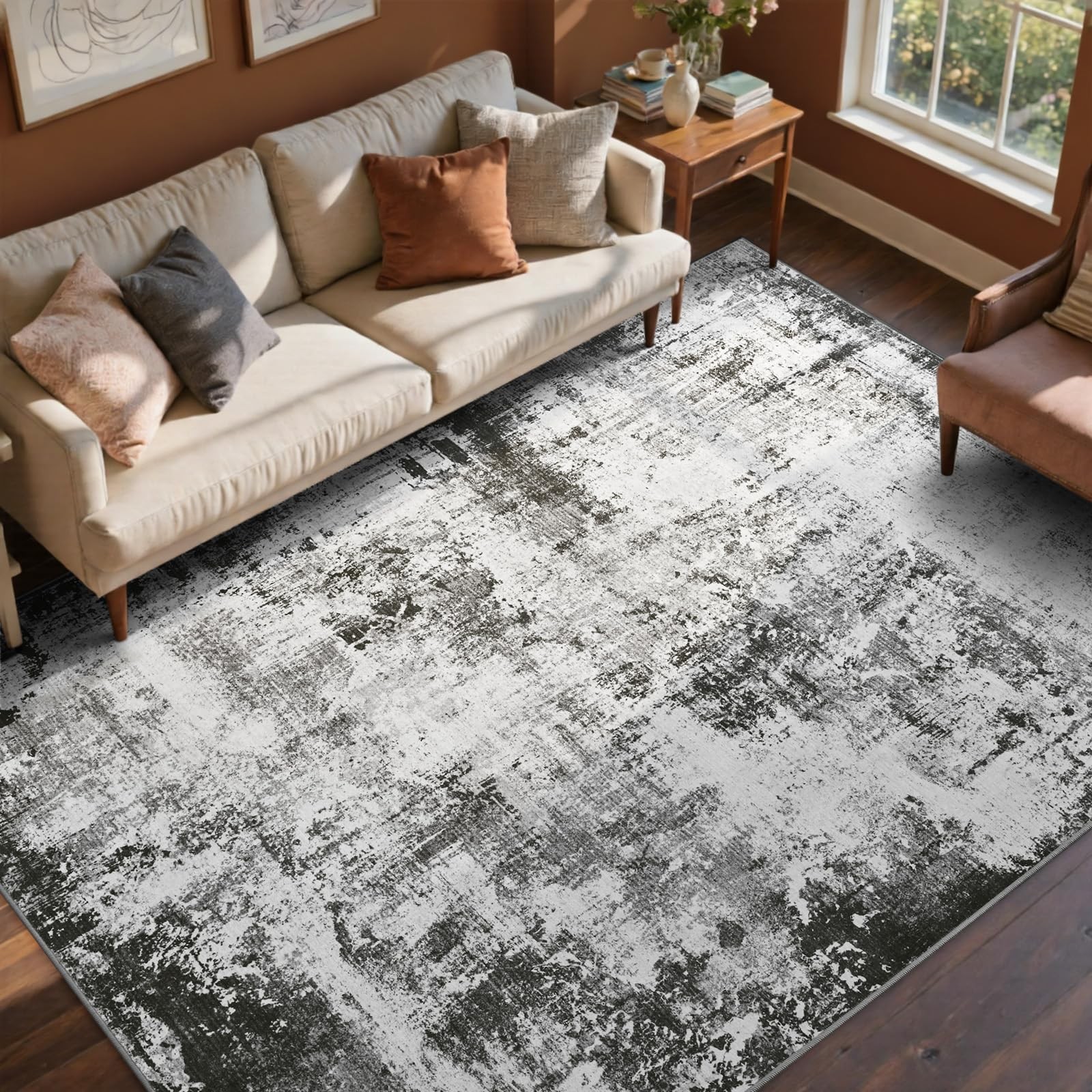Cuzwlovita 8X10 Ft Large Area Rugs For Living Room Soft Non-Slip Washable Rugs