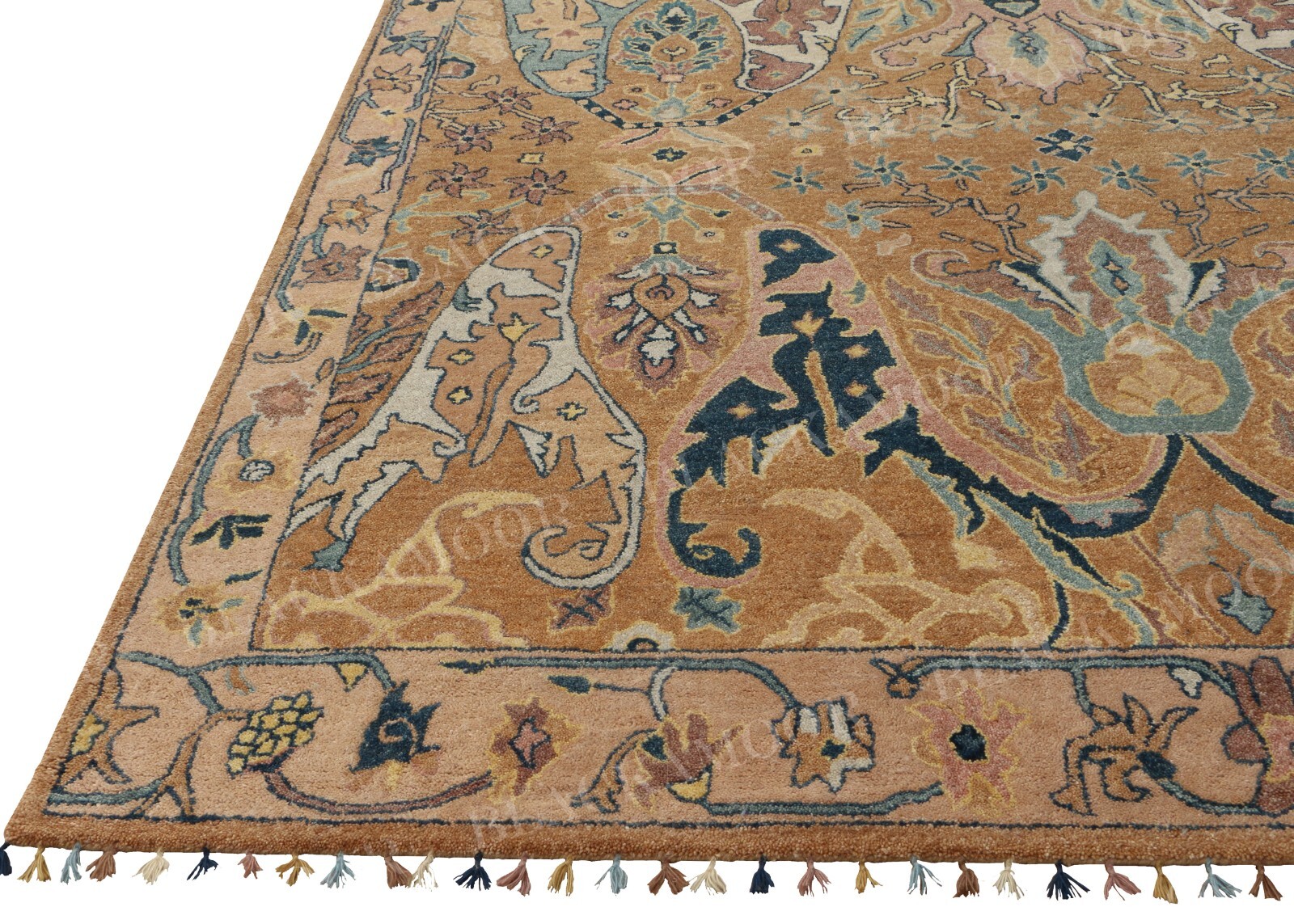 Colorromance Ekat Brown Handtufted Luxurious Area Rug 100%Wool Carpet Home Decor