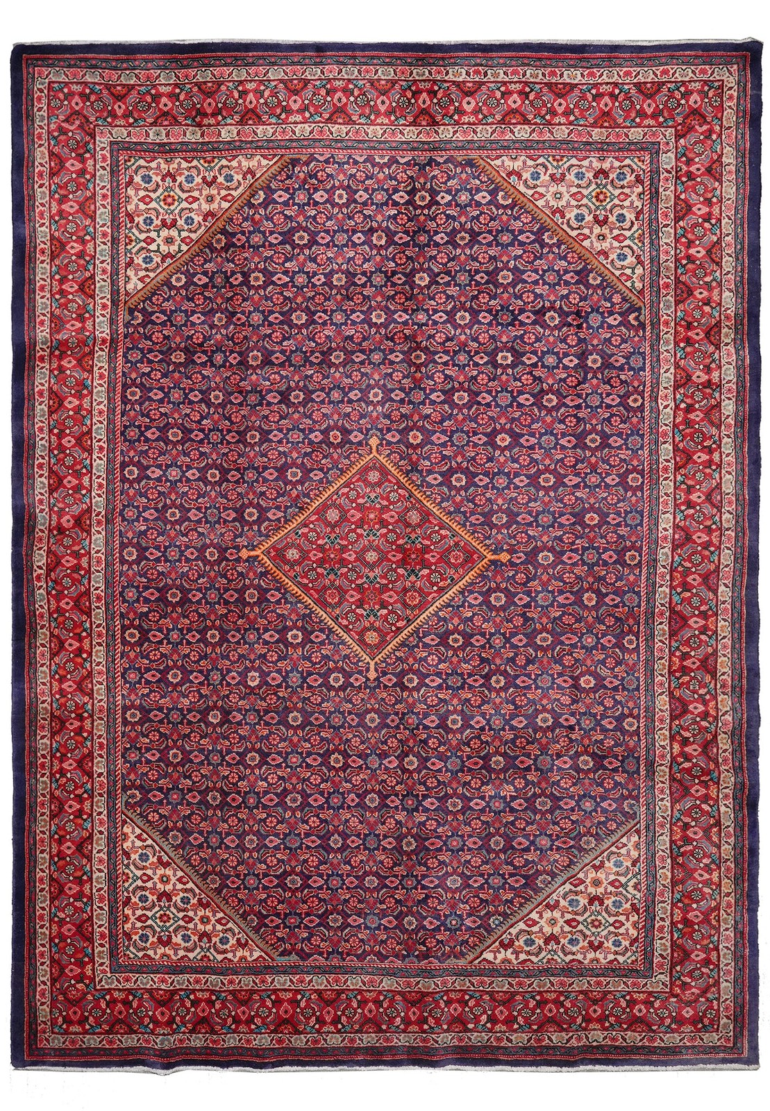 10 x 13.3 Pre-Owned Perrsian Mahaal Rug Bijaar Pattern #F-3023