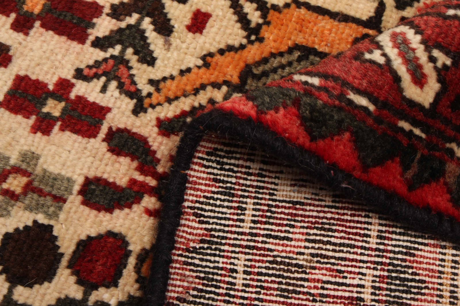 Vintage 2’6″ x 4’1″ Traditional Hand Knotted Vegetable Dye Wool Area Rug