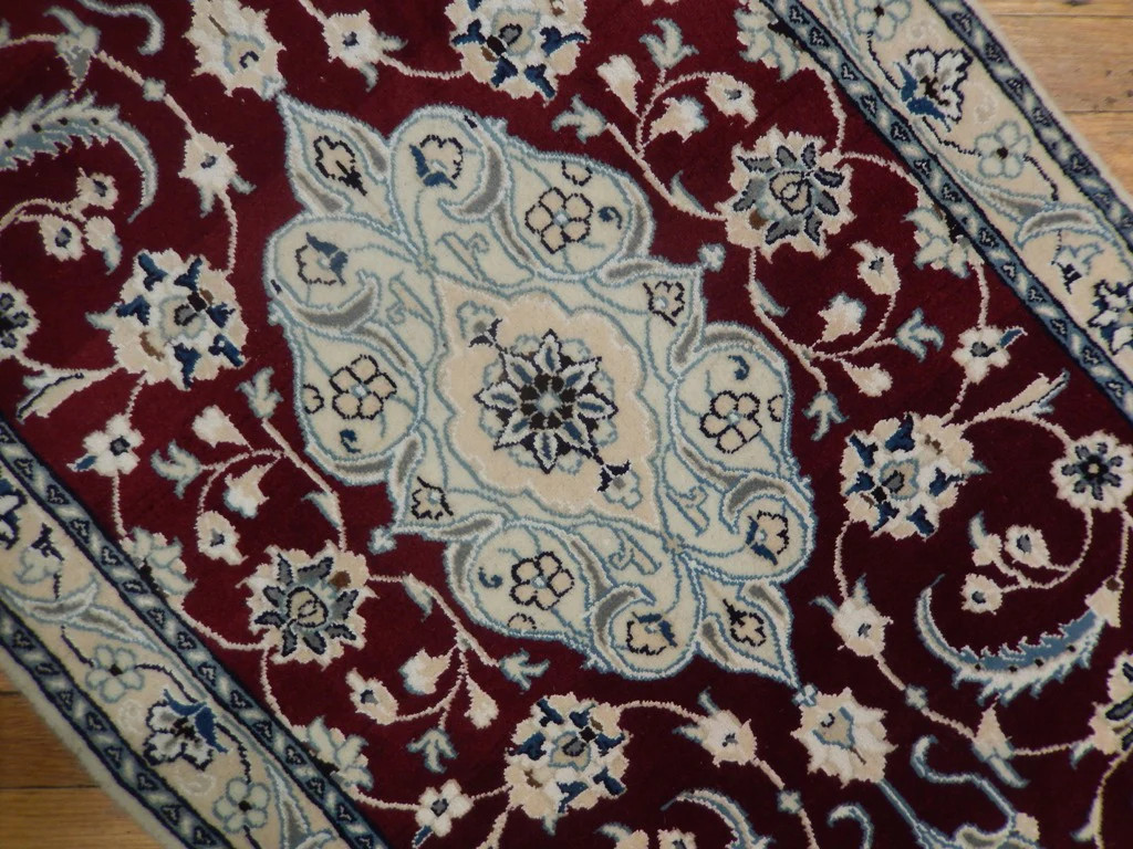 2.2 x 4.6 Perrsian Naain Rug Handmade Irran #PIX-23060