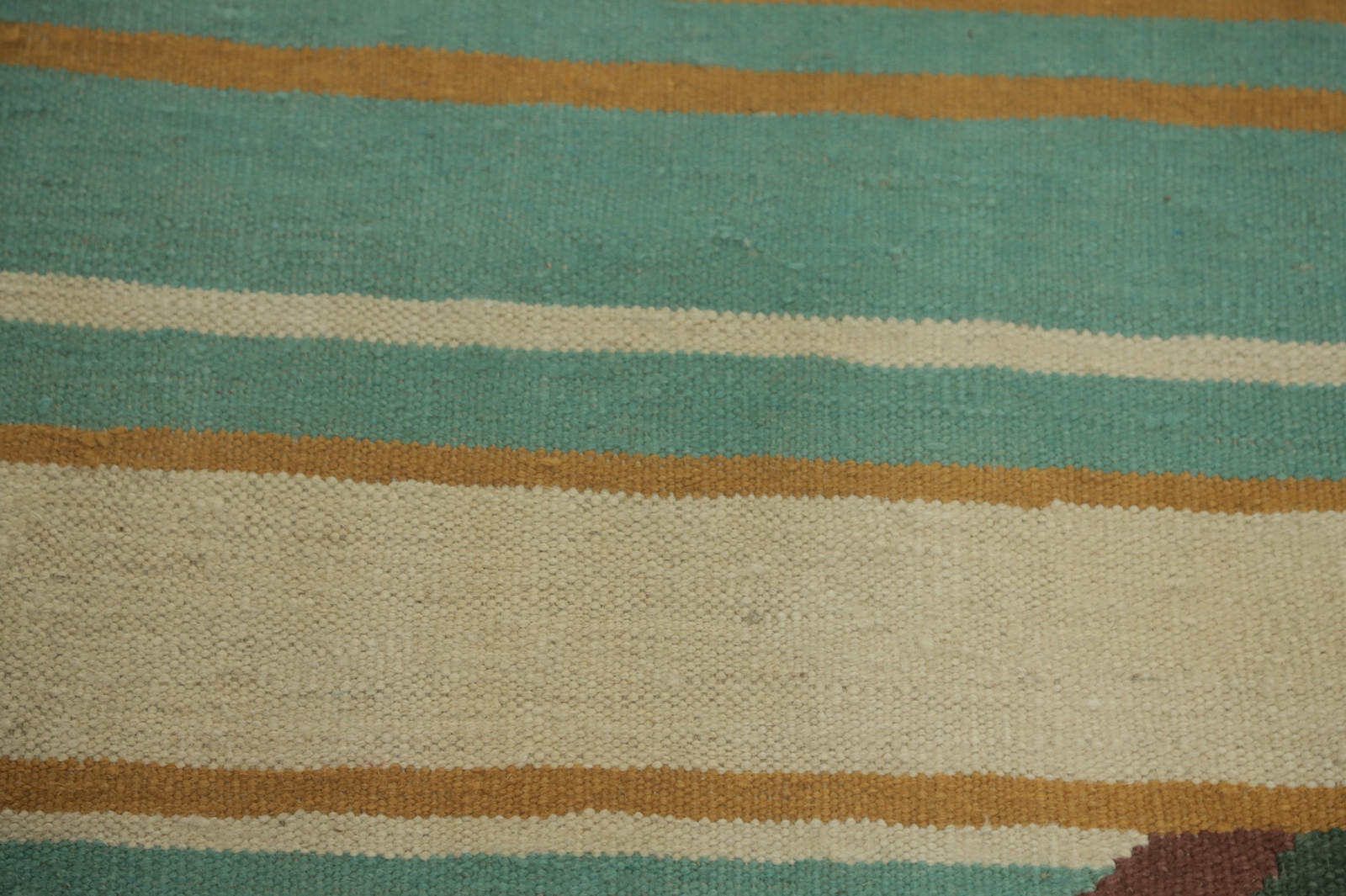 Tribal Kilim Oriental Area Rug 7×10 Ft Hand-Woven Multi-ColorStriped Wool Carpet