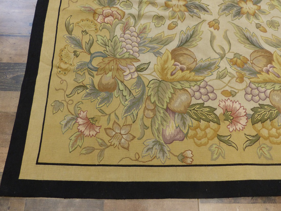 6’X9′ Country French Aubusson weave hand knotted wool Needlepoint Tapestry rug