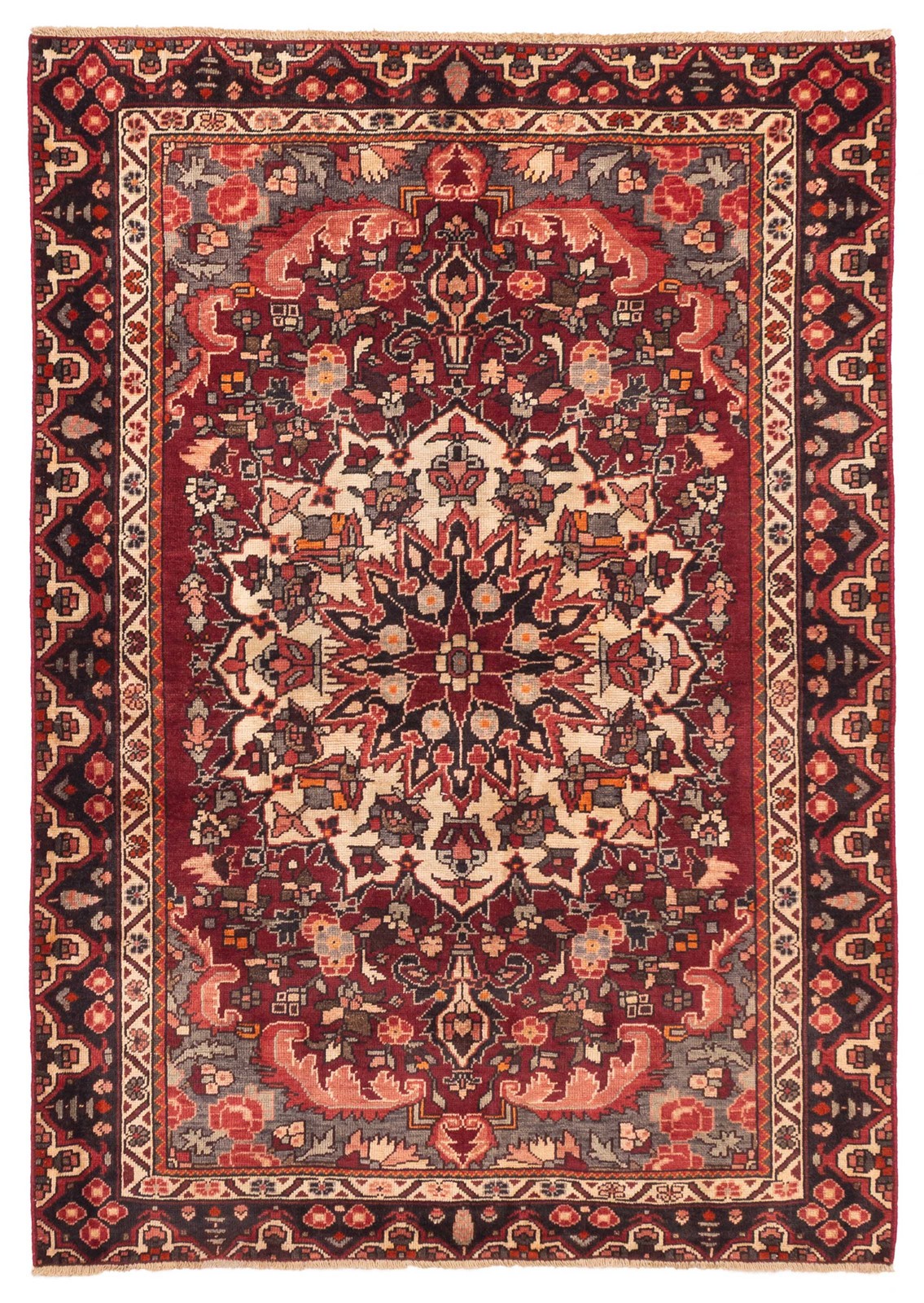 Traditional Vintage Hand-Knotted Area Rug 4’7″ x 6’8″ Oriental Wool Carpet