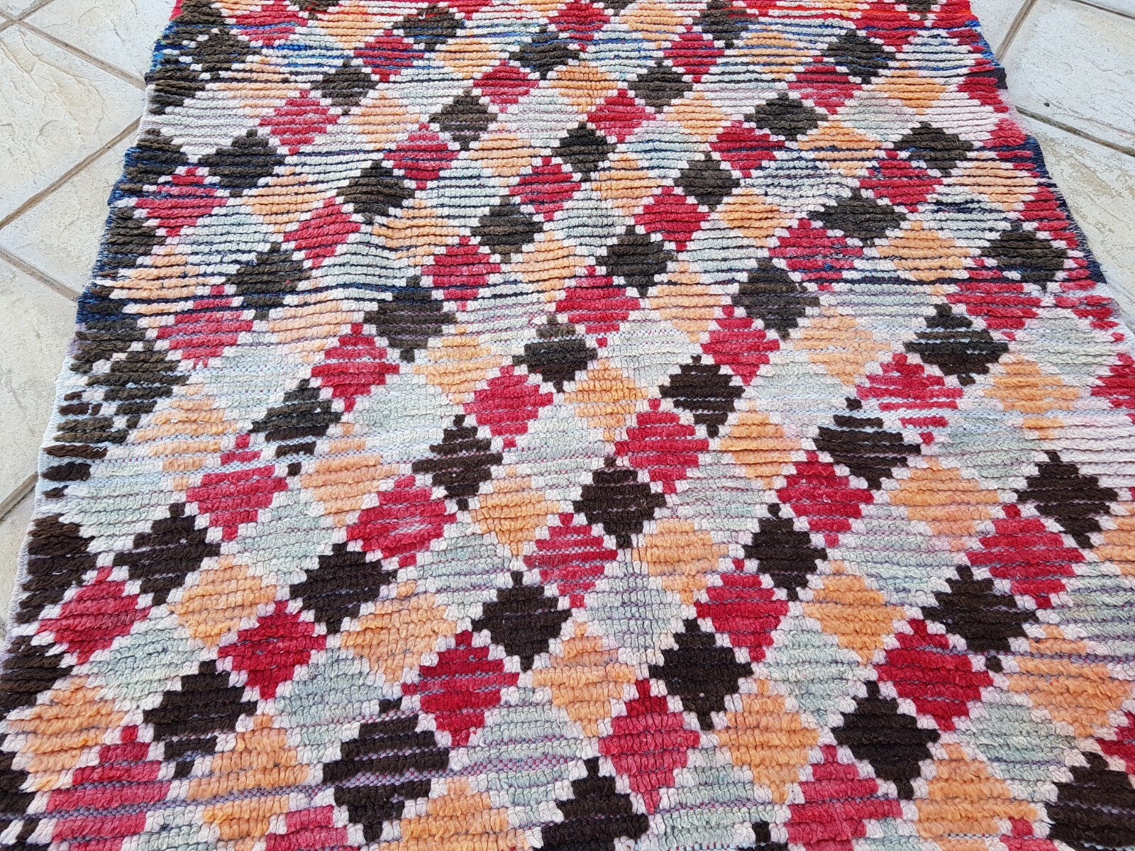 Vintage Azilal Rug – Moroccan Berber Rug – Azilal Rug 9’2″x4’3 Ft Moroccan Rug