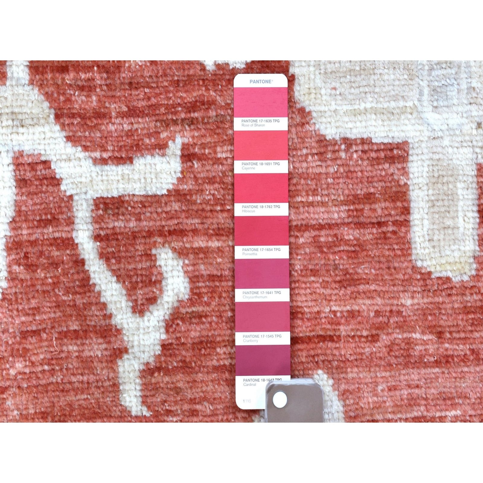 11’9″ x 14’9″ Angora Oushak Hand Knotted Brick Red Soft Wool Oversize Rug R68145