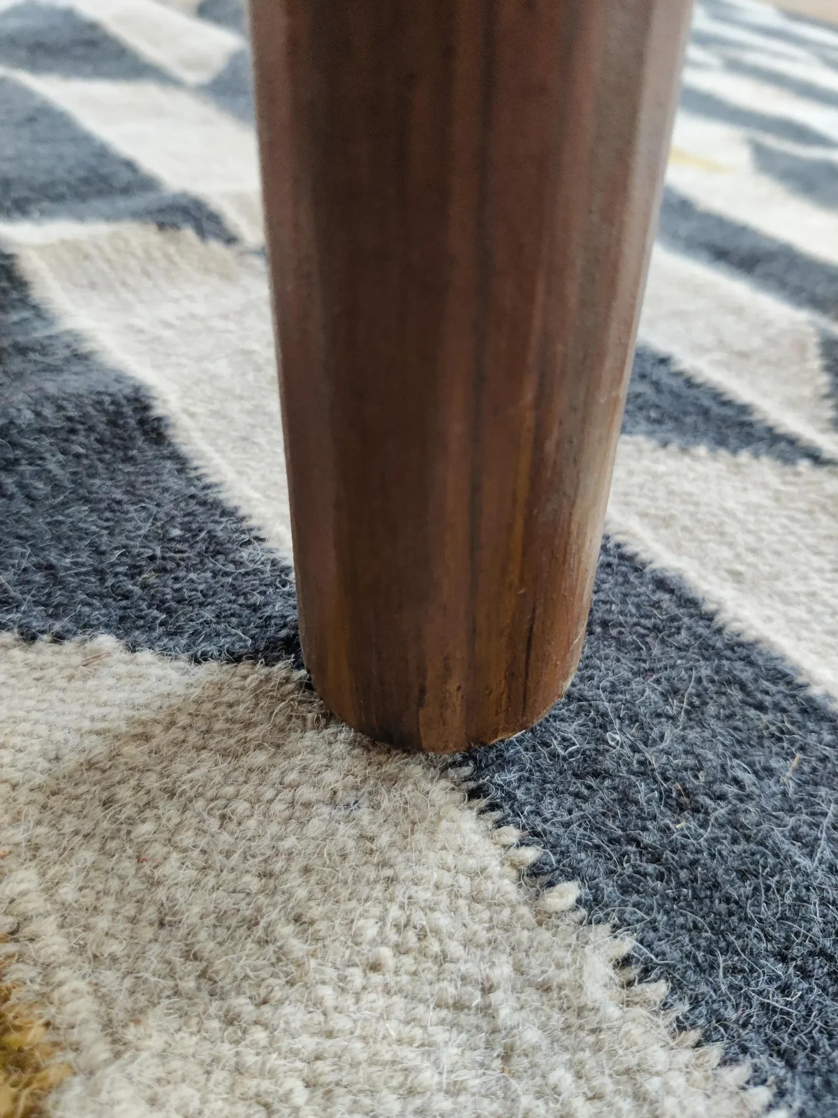 Handwoven Wool Rug Color Black Cream Blue Mustard Cubes Design Carpet Rug