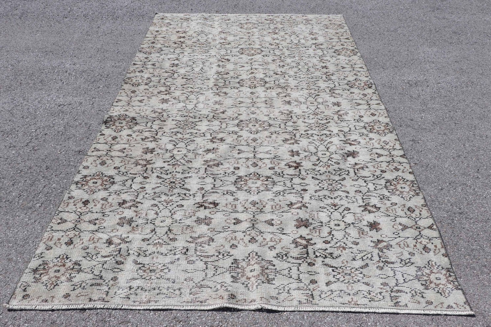 5,4×9,1 ft Rug, Large Vintage Rug, Gray Rug Camouflage Rug