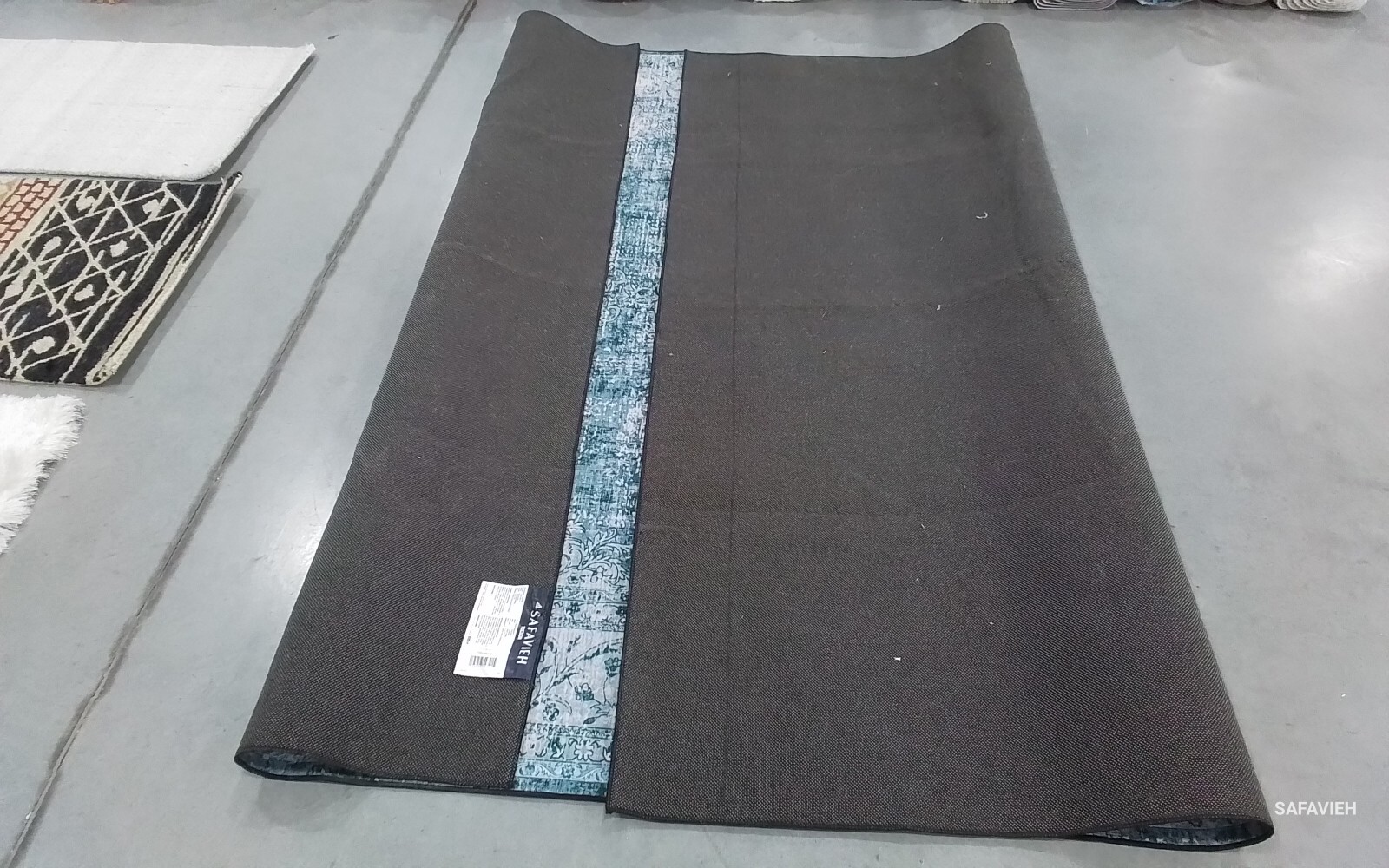 GREEN / GREY 8′-0″ x 10′-0″ Back Stain Rug, Reduced Price 1172776026 TSN190Y-8