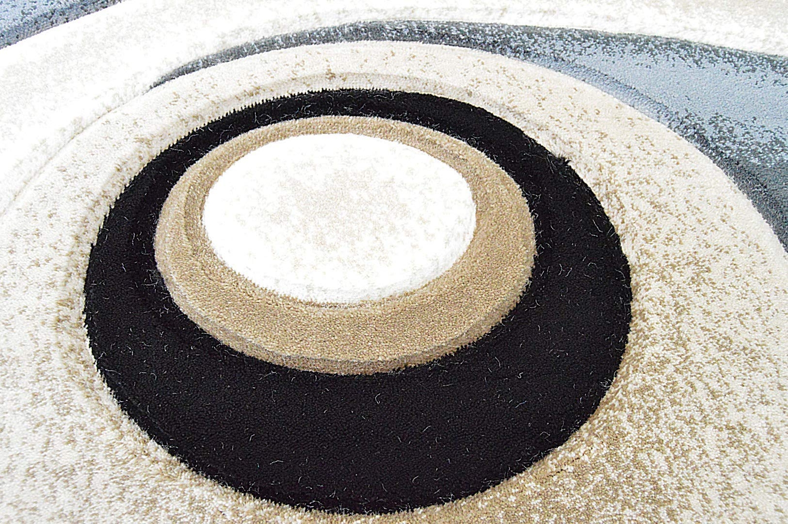 Premium Carved Modern Contemporary Abstract Rug 1504 ‘3”x7’6” sand