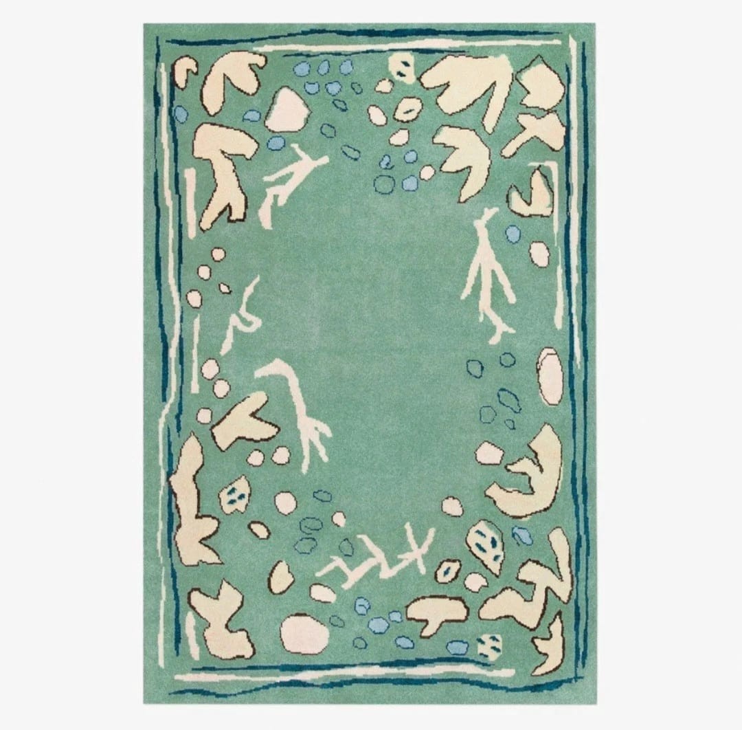 NORDIC KNOTS Hand Tufted Wool Rug |9×12 ft Columba – Blue | Sculptural Plush Rug