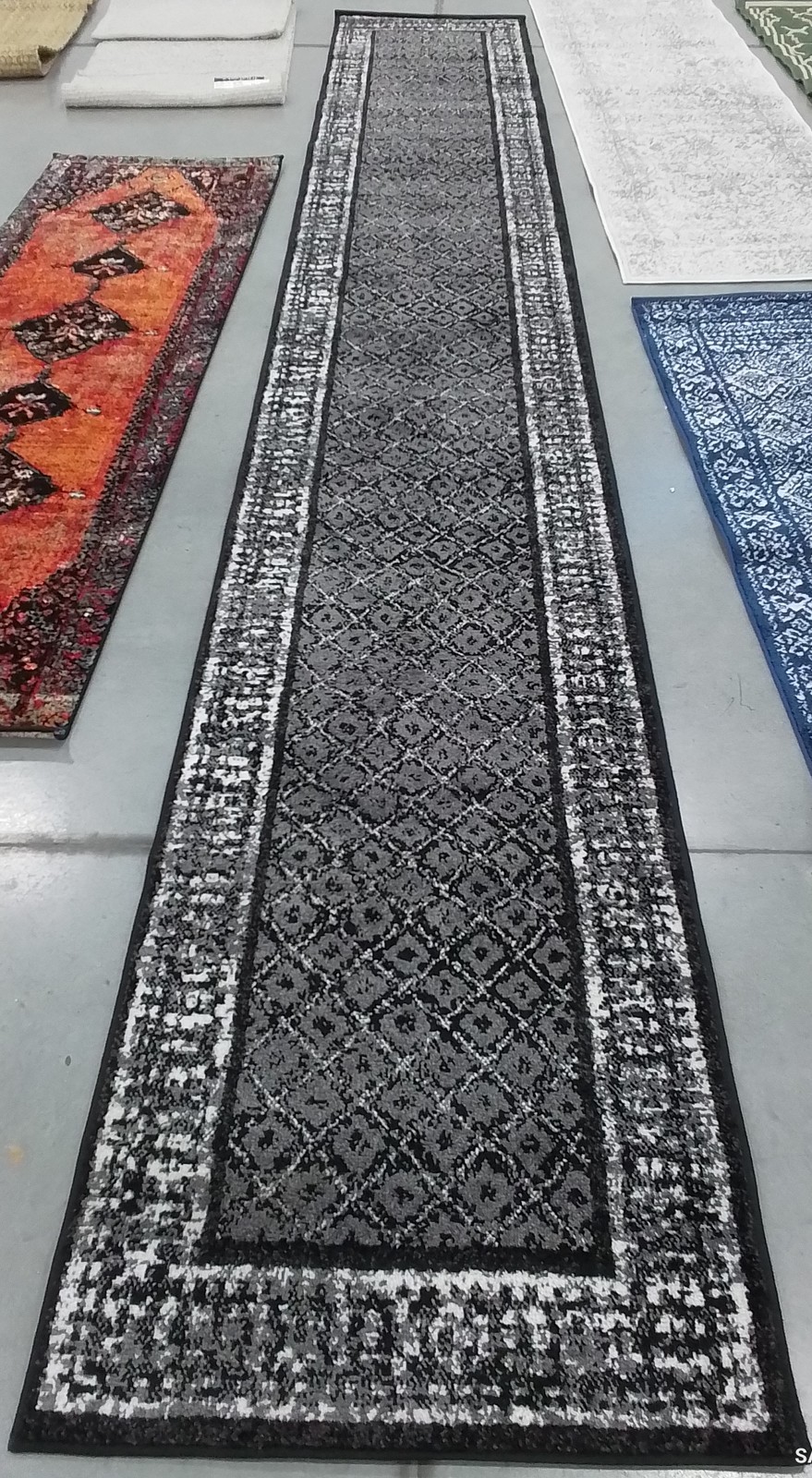 BLACK / SILVER 2′-6″ x 16′-0″ Flaw in Rug, Reduced Price 1172808540 ADR110A-216