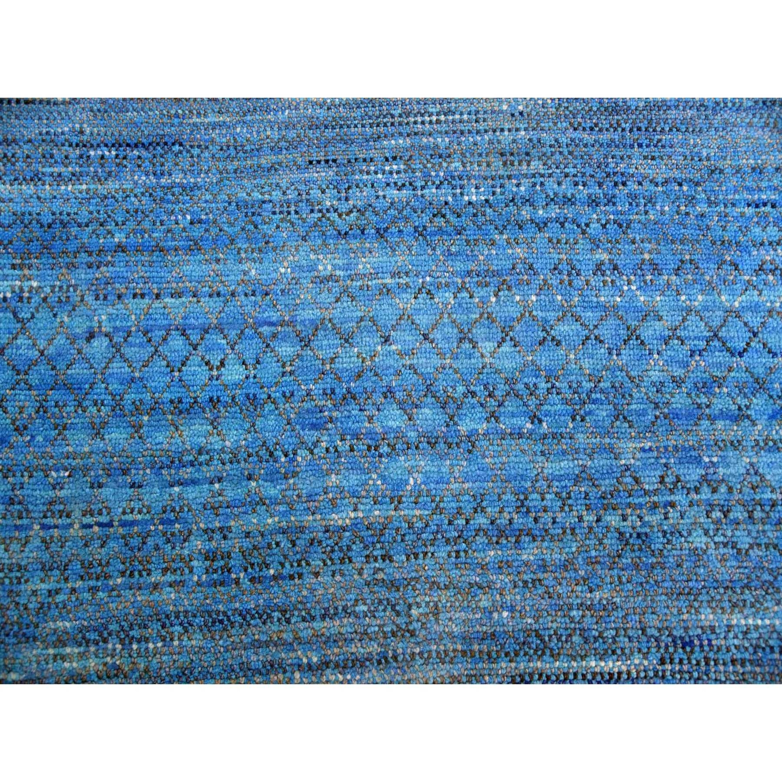 10′ x 14’3″ Blue Modern Chiaroscuro Collection Pure Wool Hand Knotted Rug R79172