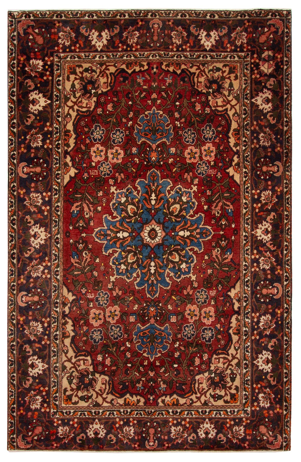 Vintage 6’8″ x 9’11” Traditional Hand Knotted Vegetable Dye Wool Area Rug
