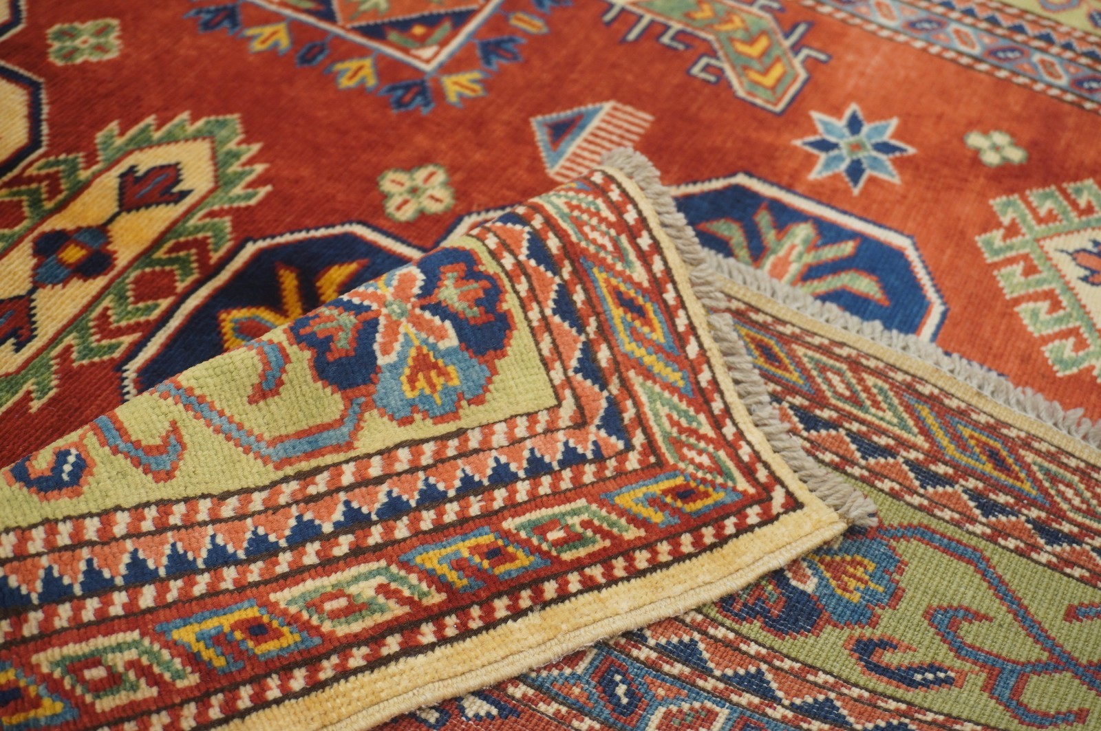 4×6 ft Red Shirvan Afghan Hand Knotted Wool Oriental Area Rug