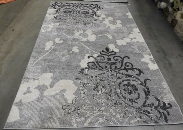 SILVER / IVORY 6′ X 9′ Stained Rug Reduced Price 1172603096 ADR114B-6