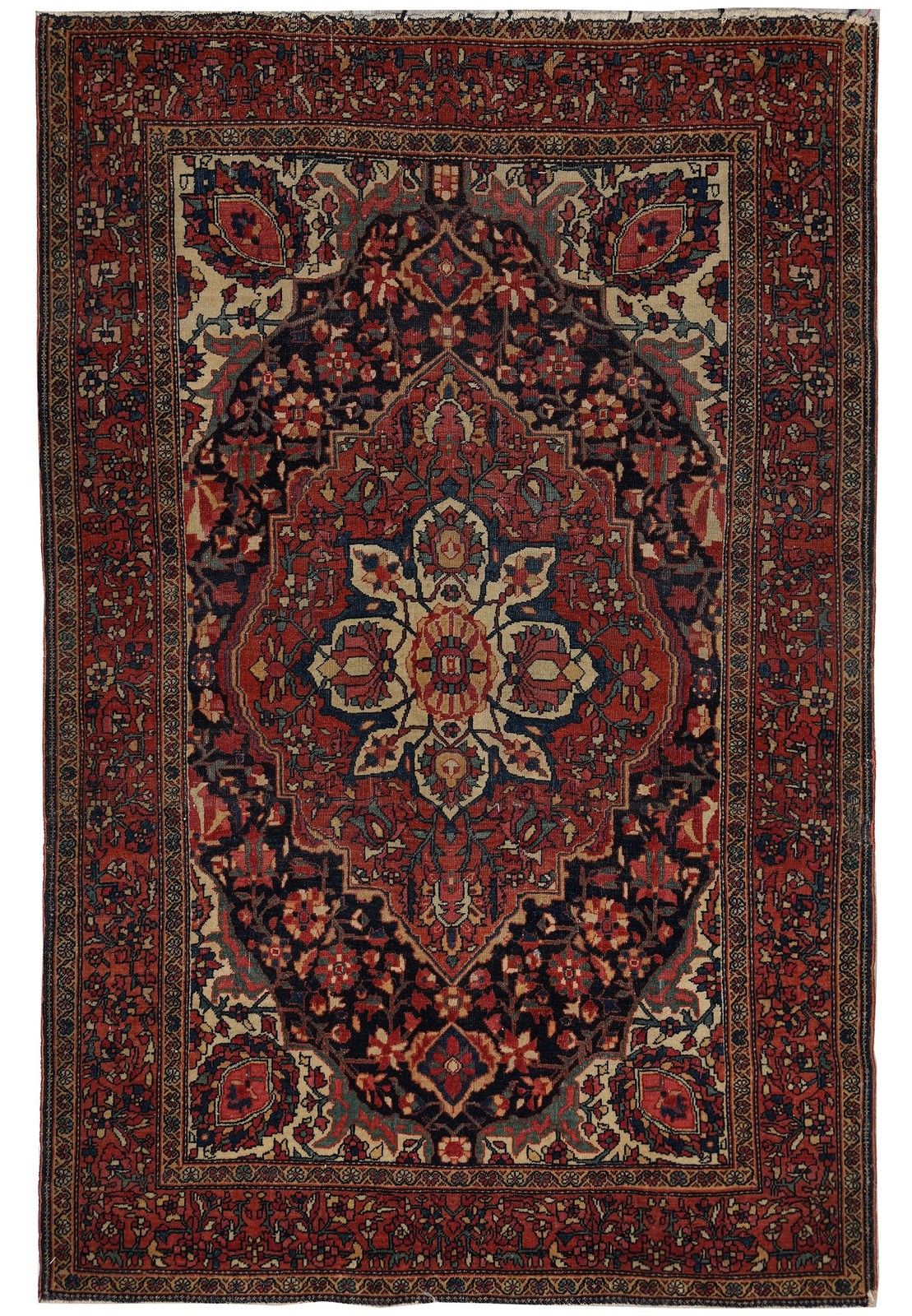 3.6 x 5 Antique Perrsian Sarouuk Feraghaan Rug 1930’s #F-4512