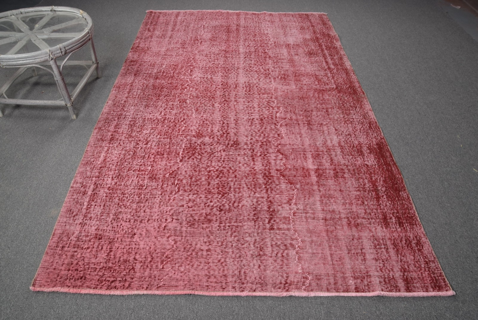 Vintage Turkish Large Rug 5,3×8,7 ft, Red Pink Oriental Wool Rug