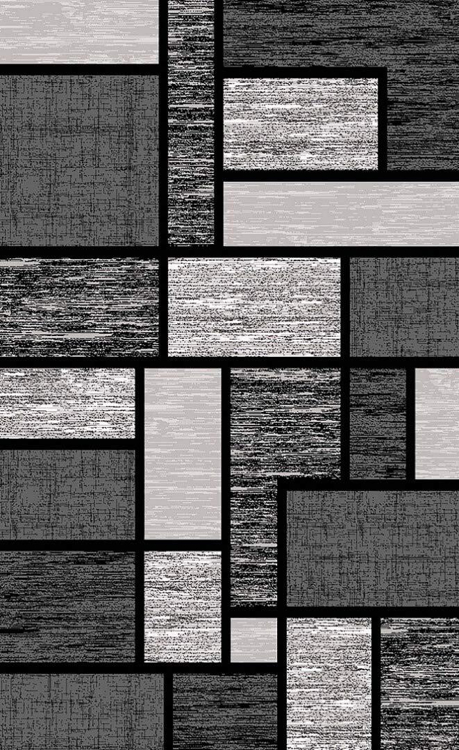 Premium Carved Modern Contemporary Abstract Rug 3995 Gray Grey 5’3”x7’6”