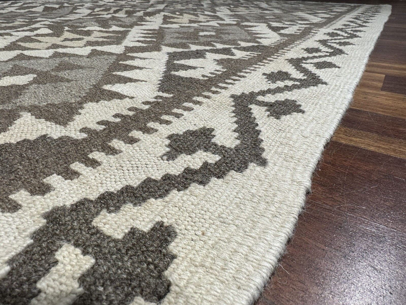 Natural Tribal Hand-Made Kilim Area Rug 5×7