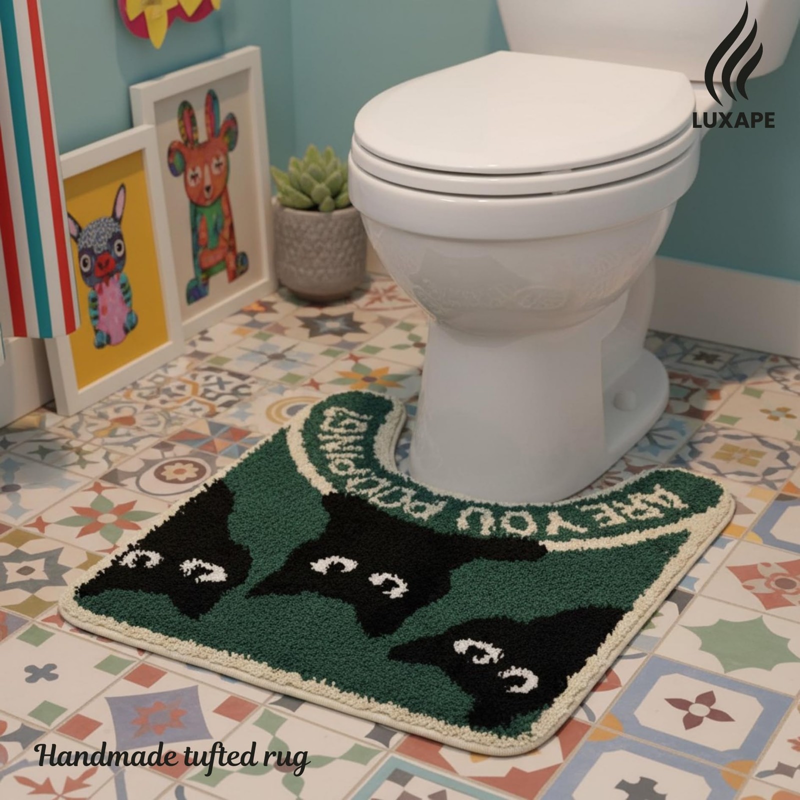 Cat Toilet Rug – are You Pooping bathmat Handmade & Premium- 24in Hypebeast D…